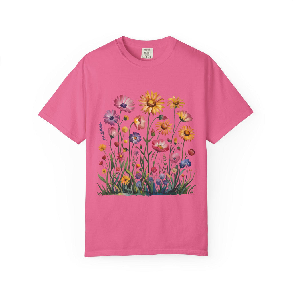 Boho Wildflowers Summer Floral Graphic T-shirt
