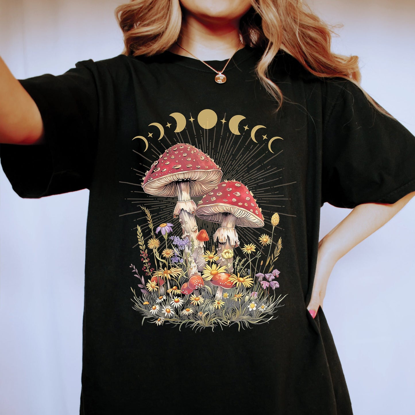 Mushroom Moon Phase Shirt