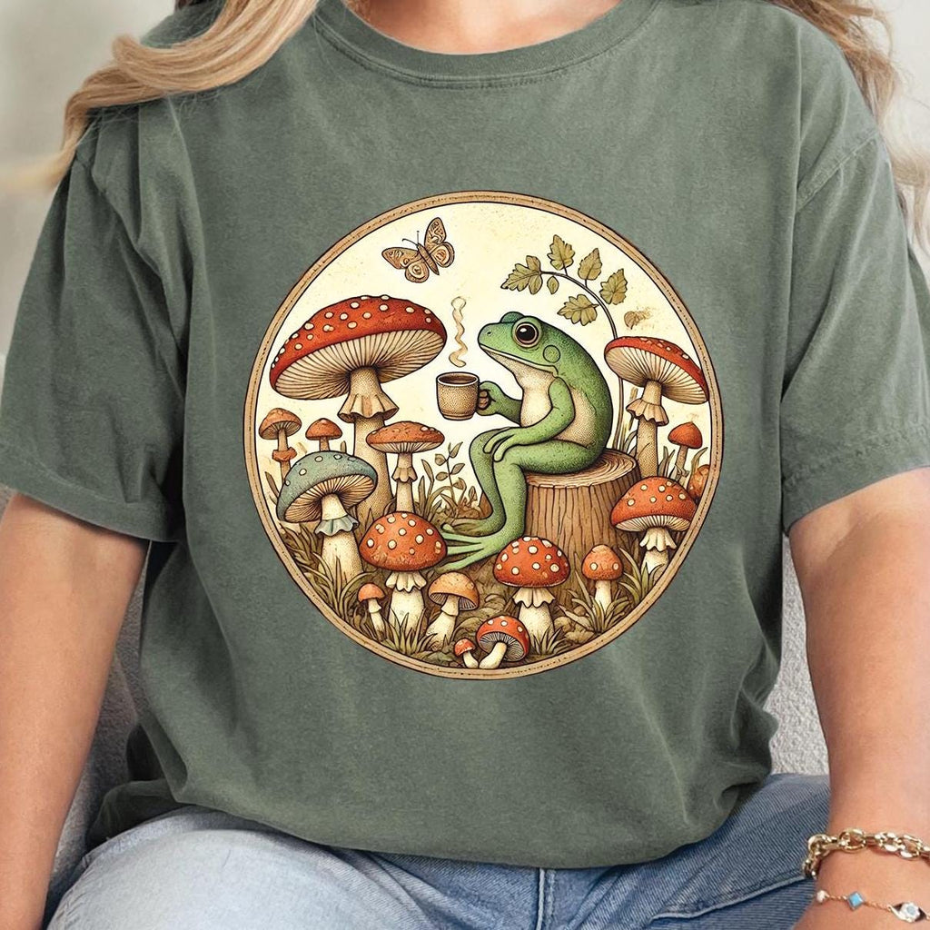 Frog Mushroom Coffee T-Shirt