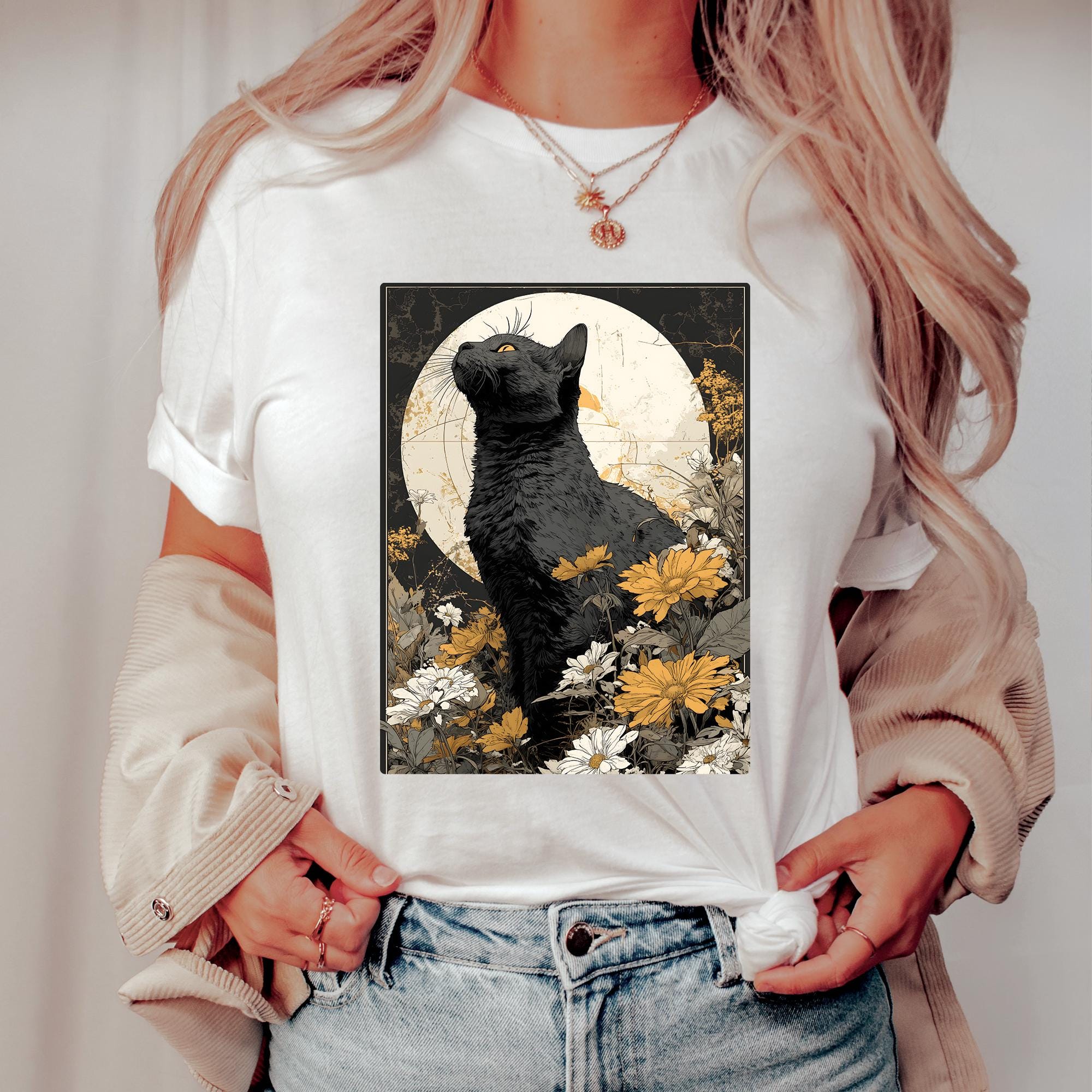 Cat Flowers T-Shirt