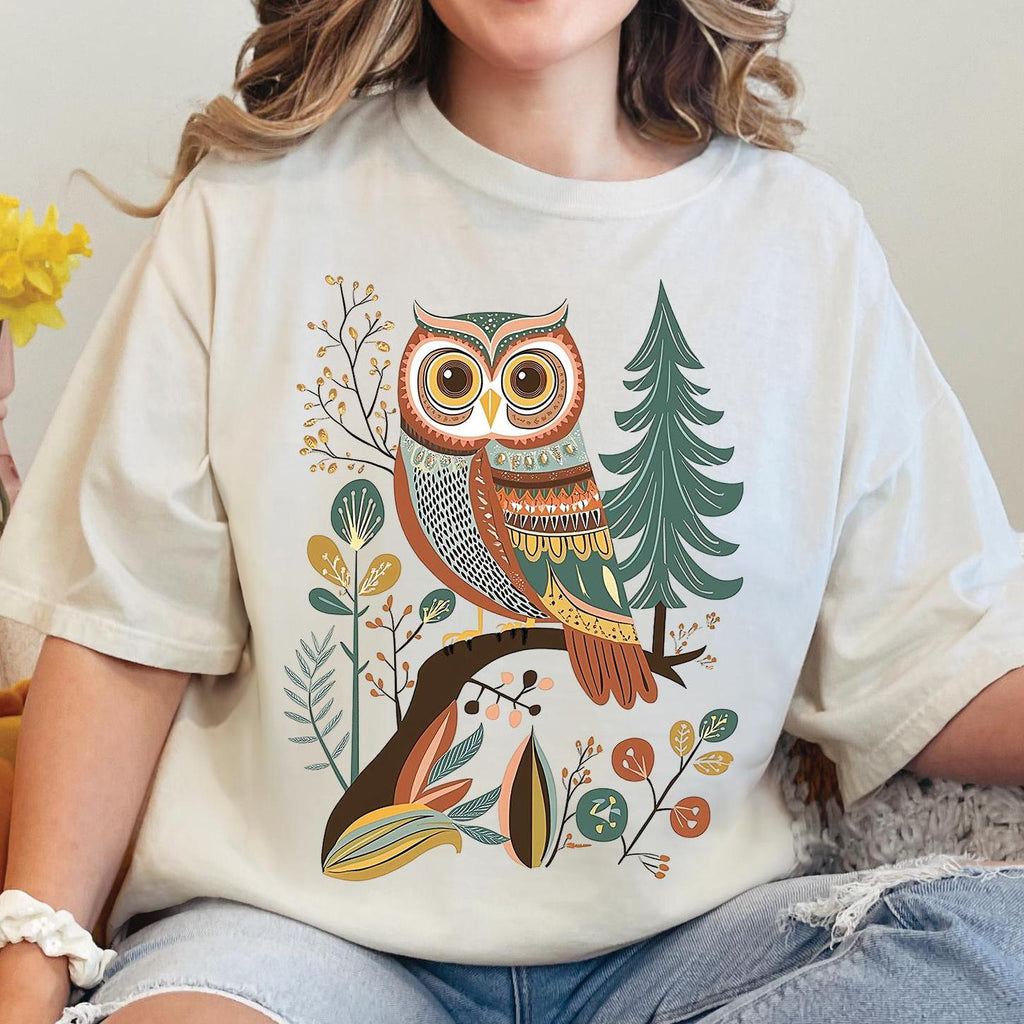 Owl Folk Art T-Shirt