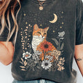 Celestial Cat Moon & Stars T-Shirt
