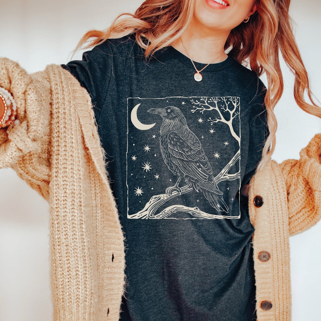 Vintage Celestial Raven T-Shirt