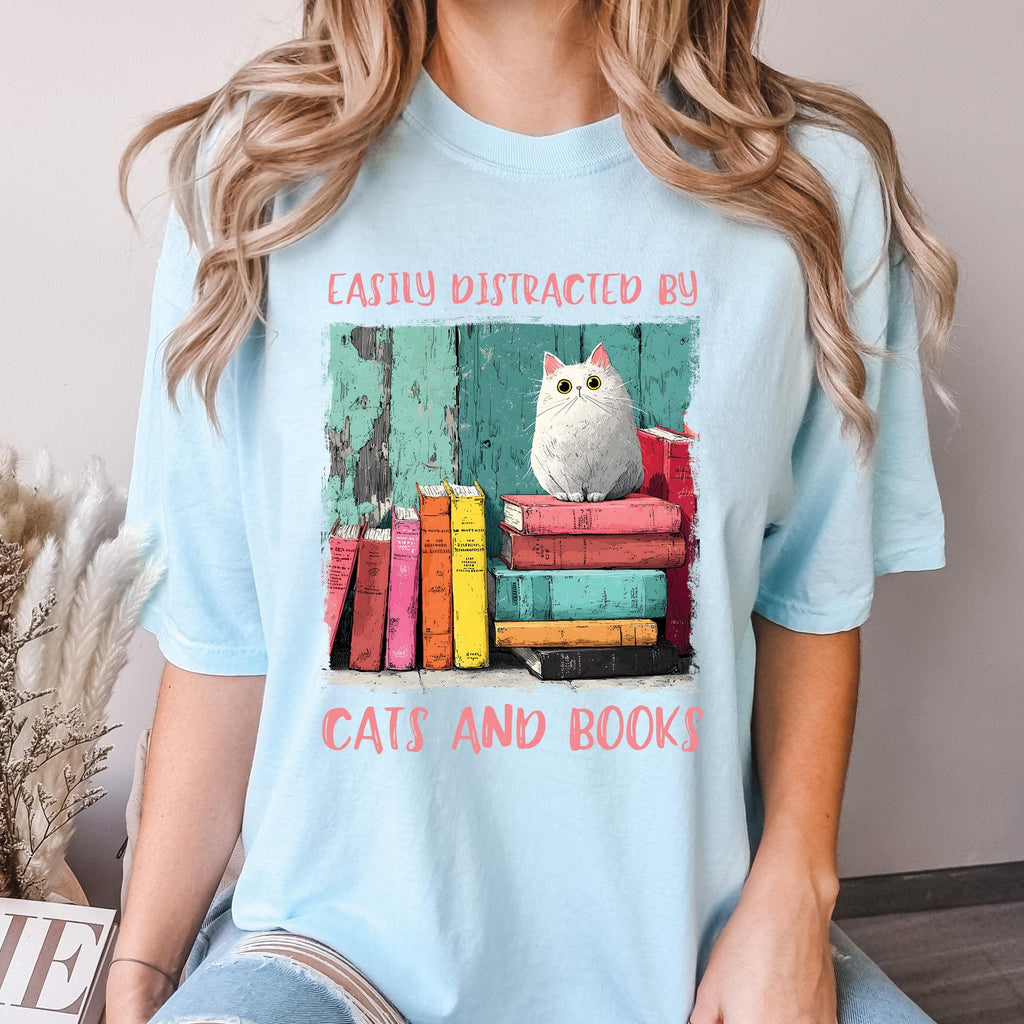 Cats and Books T-Shirt