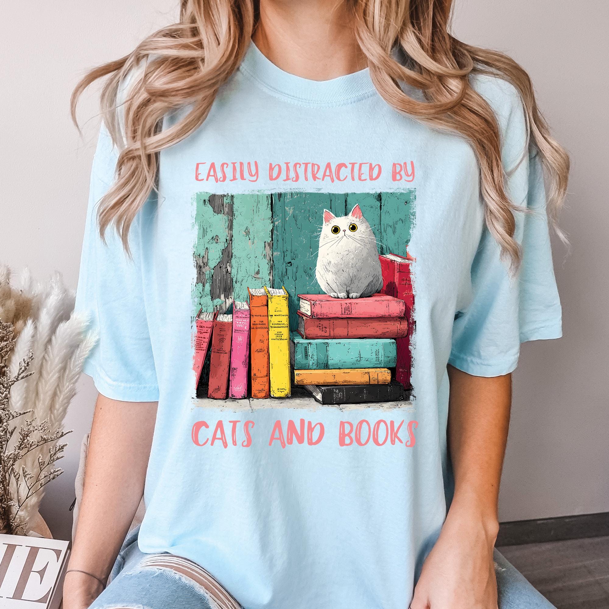 Cats and Books T-Shirt