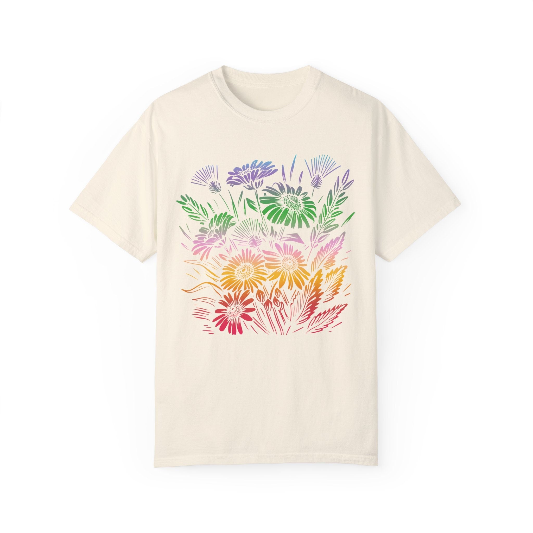 Boho Rainbow Flowers T-Shirt