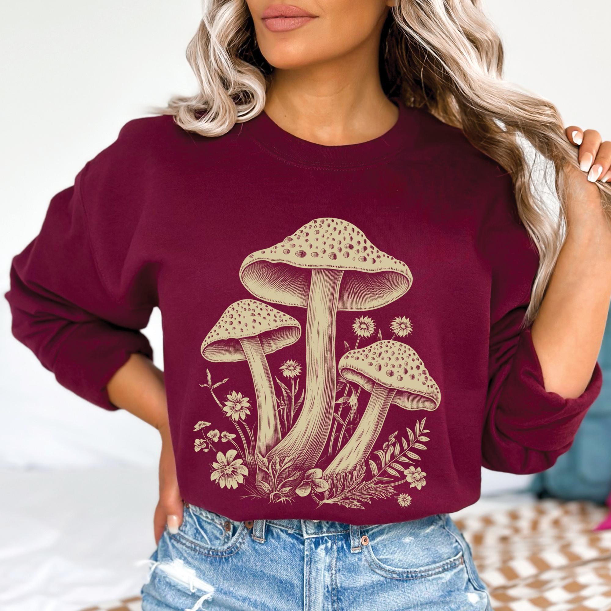 Cottagecore Mushrooms Sweatshirt