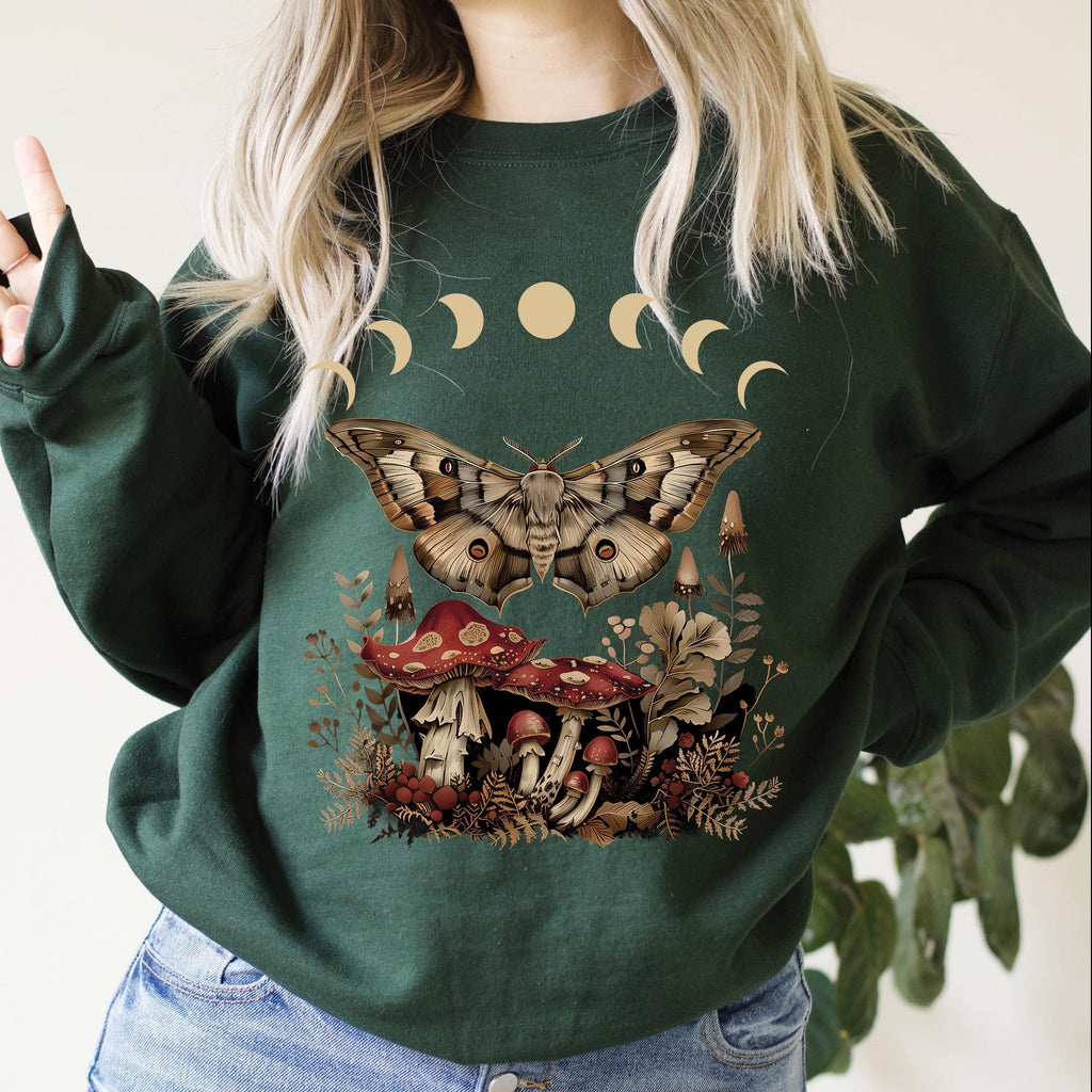 Mushroom Moth Moon Phase Sweatshirt