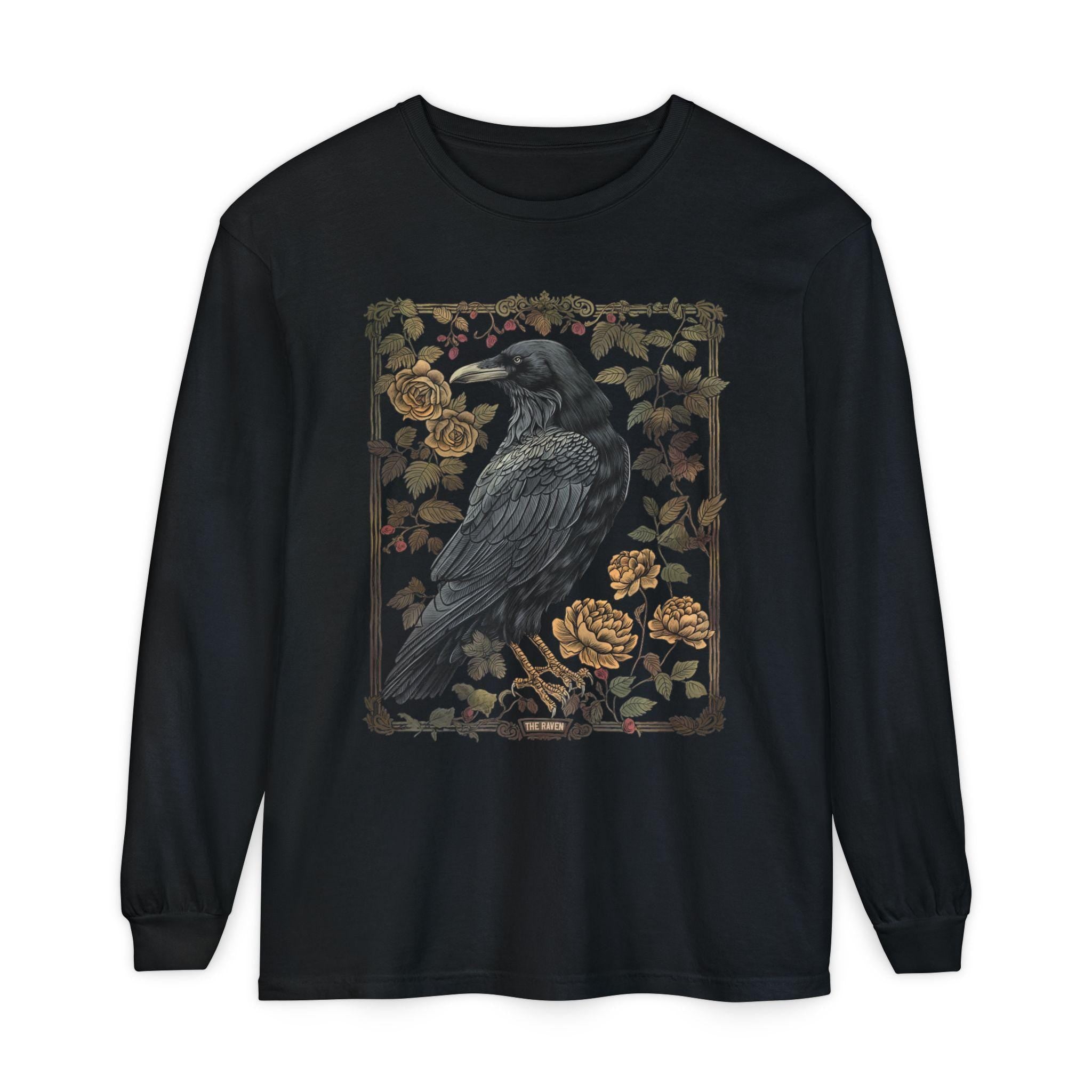 Vintage Raven Tarot Long Sleeve T-Shirt