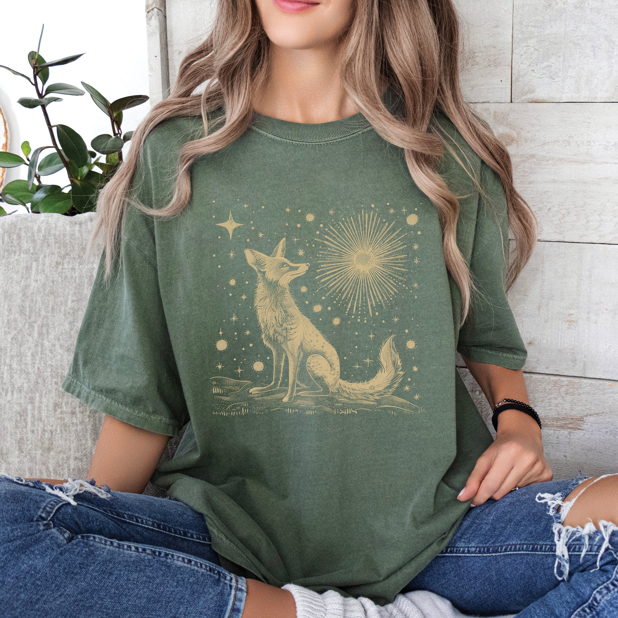 Vintage Folklore Celestial Fox Shirt