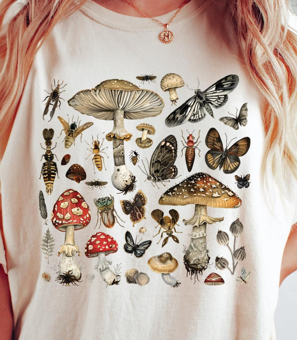 Vintage Mushroom Graphic T-Shirt