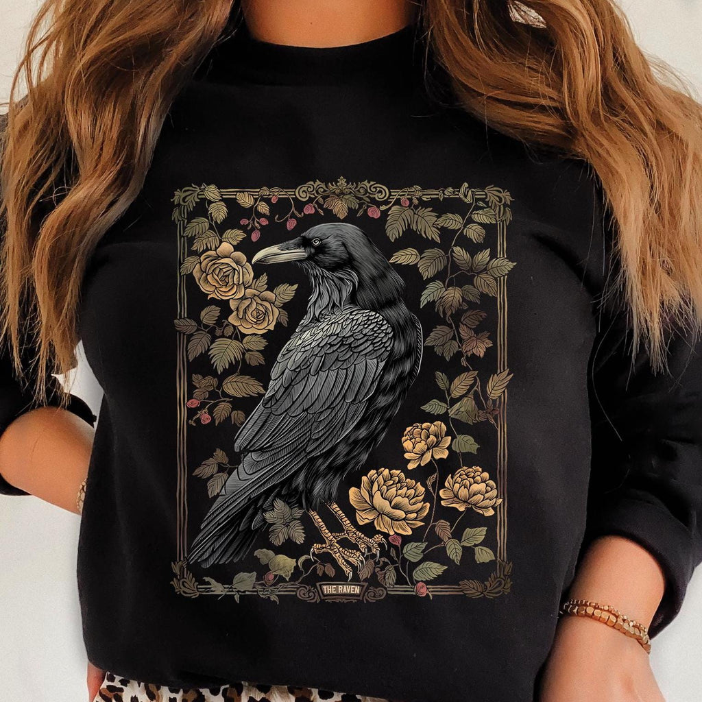 Vintage Gothic Raven Sweatshirt
