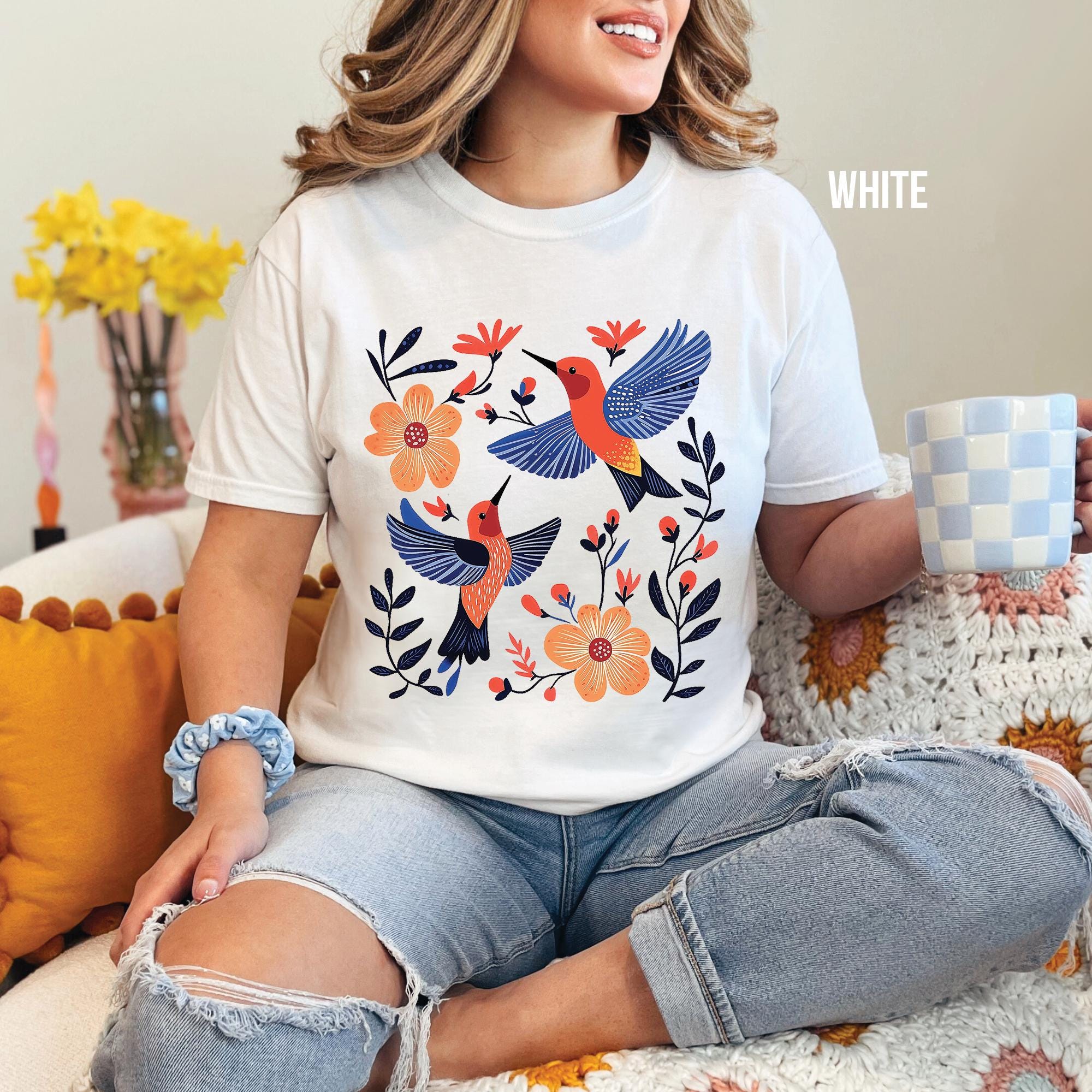 Hummingbird Floral Shirt