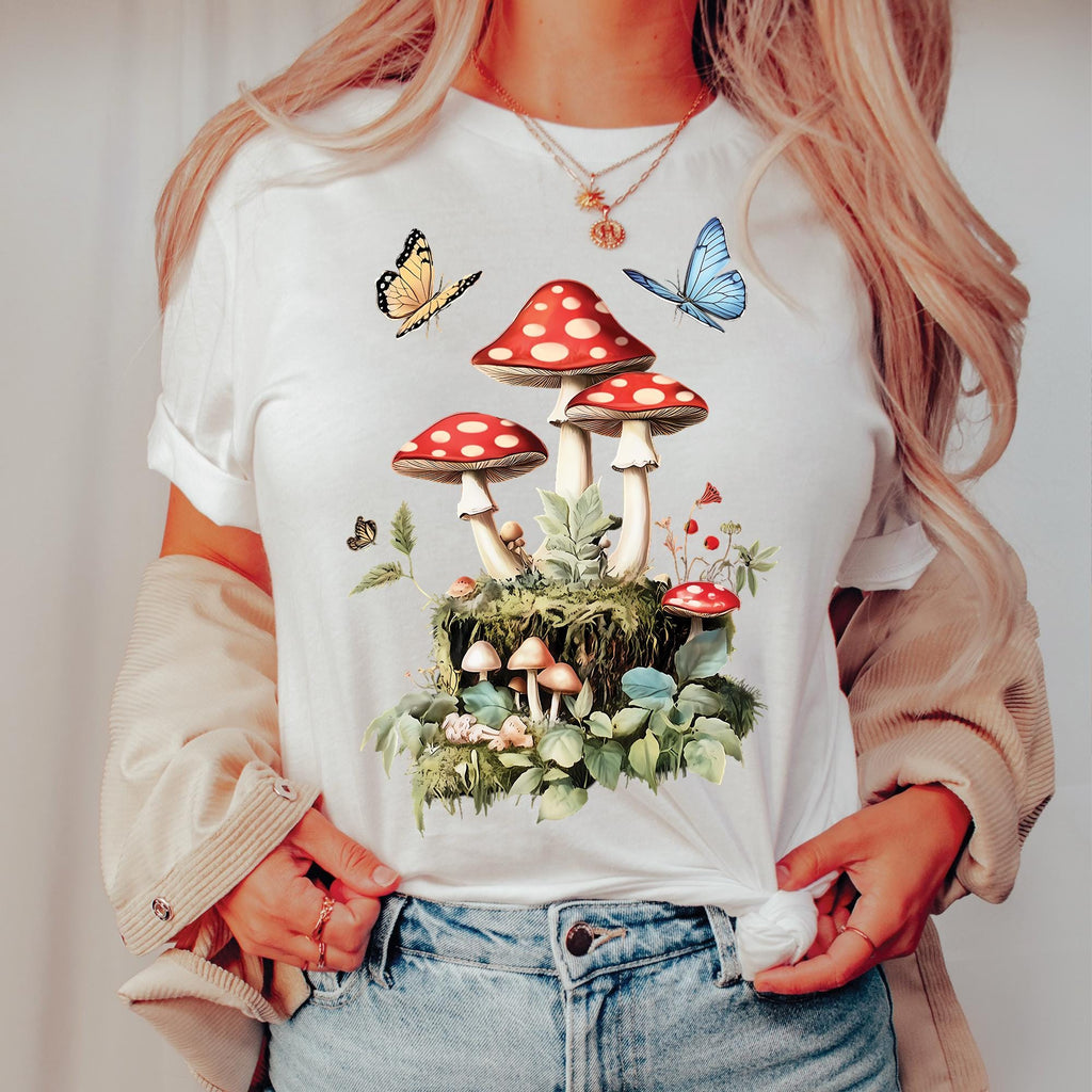 Butterfly Mushroom Goblincore Shirt