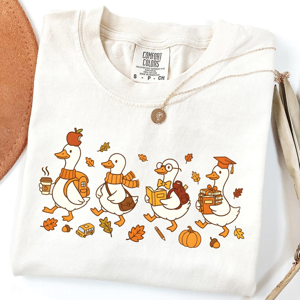 Fall Goose Teacher T-Shirt