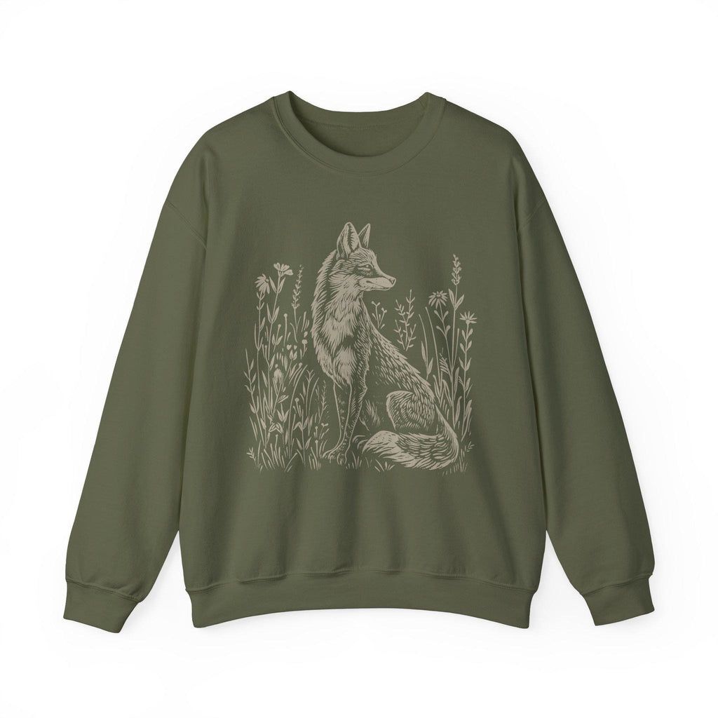Vintage Woodcut Fox Sweatshirt