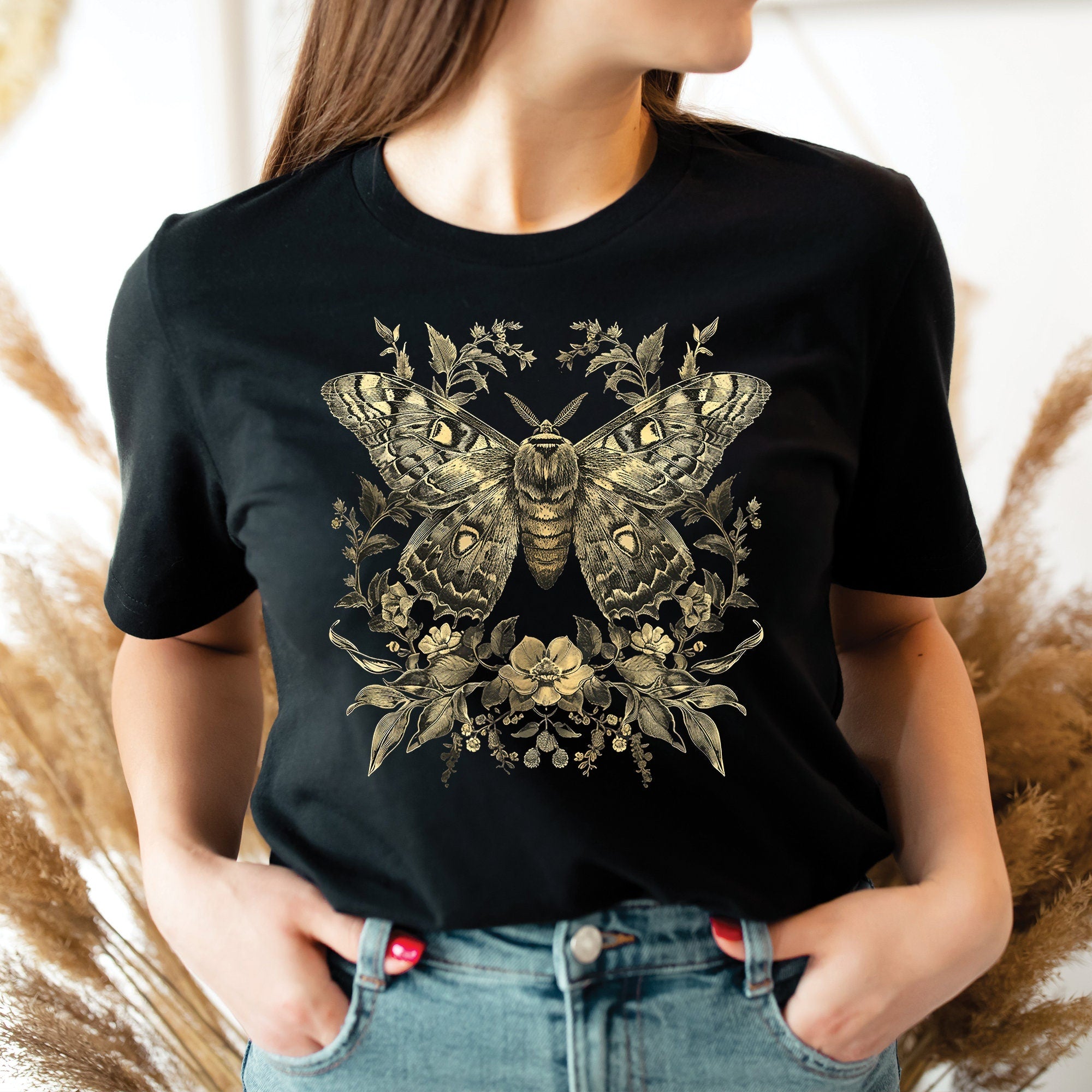 Vintage Floral Moth T-Shirt
