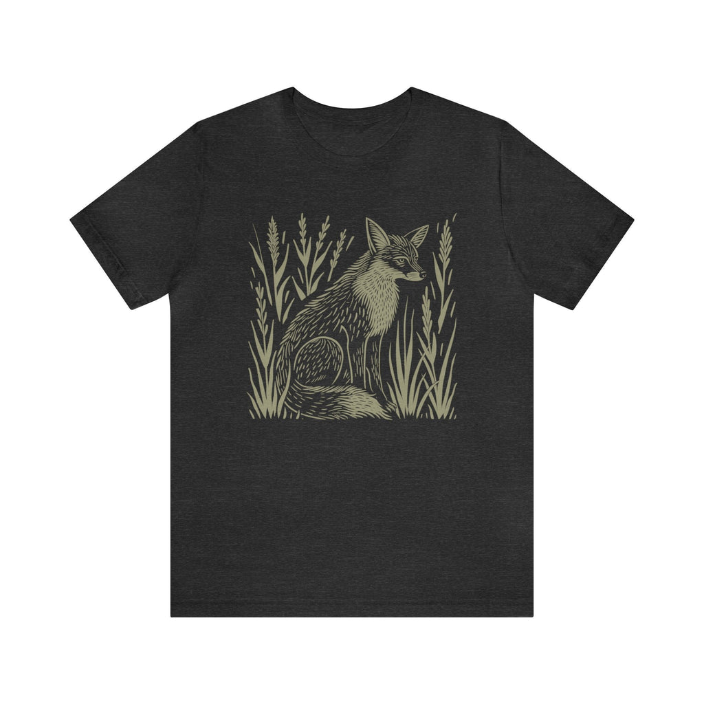 Fox & Wildflower Vintage Linocut Graphic T-Shirt