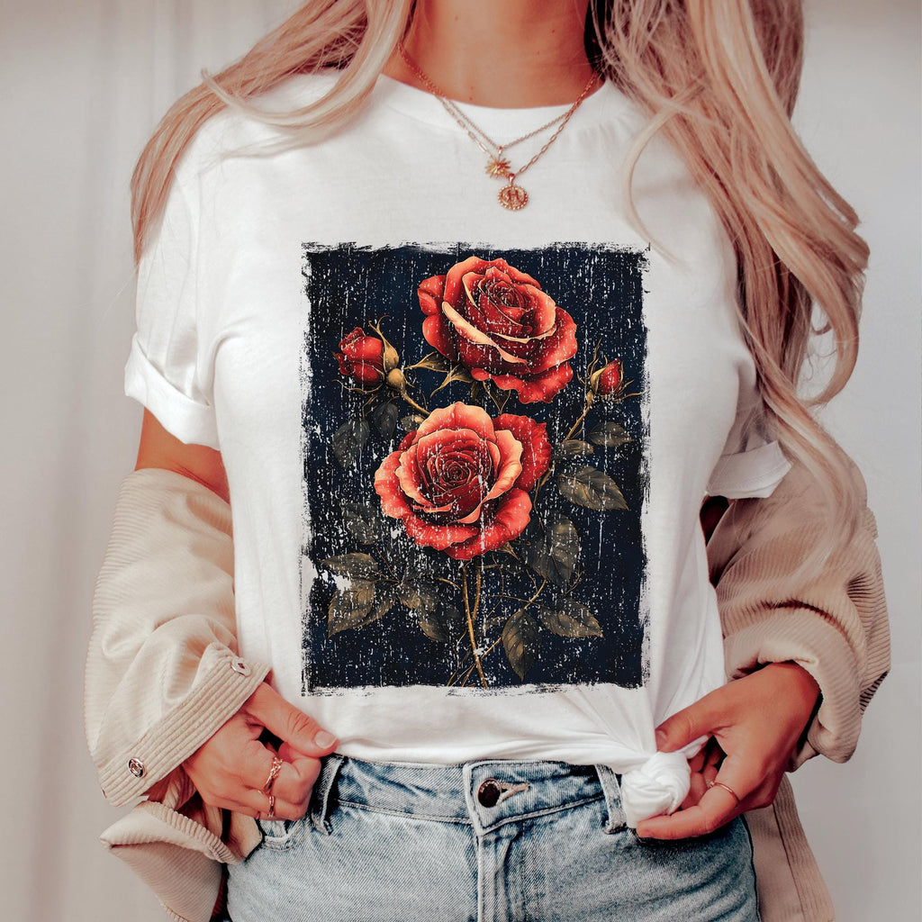 Vintage Roses Gothic T-Shirt