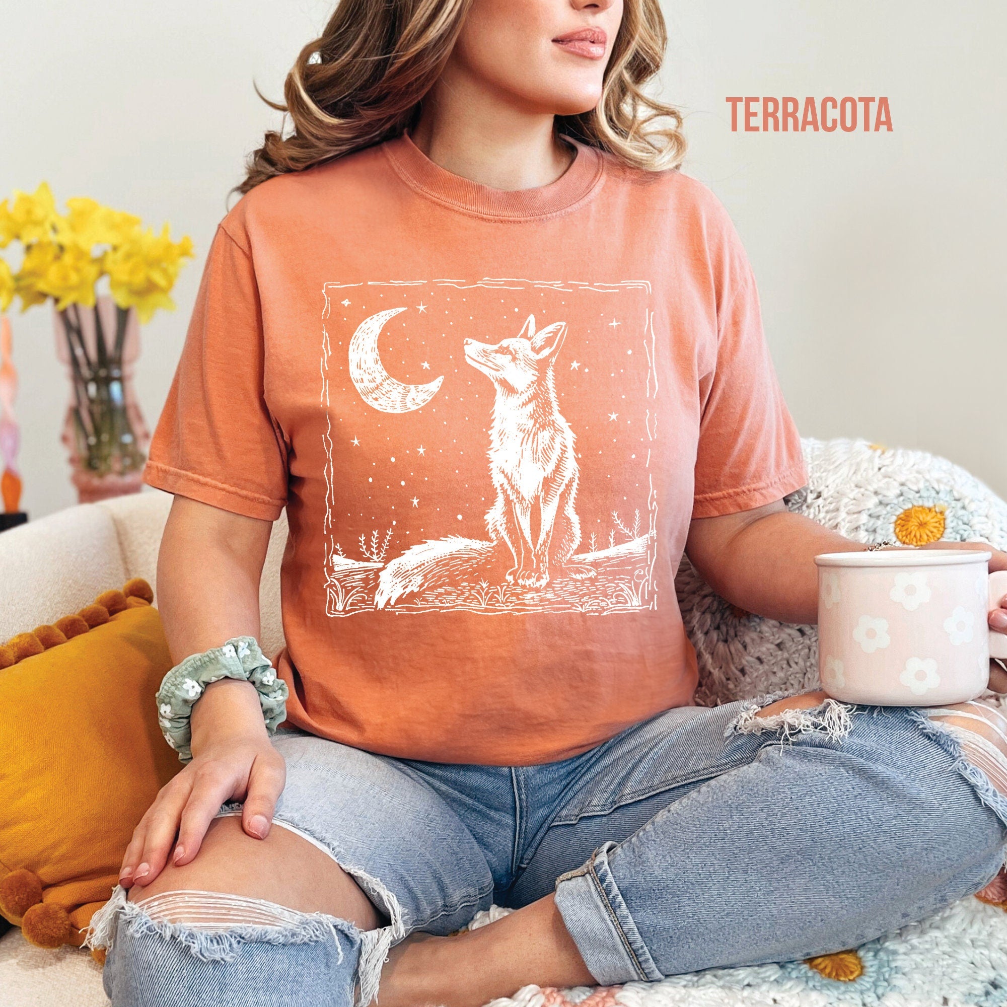 Vintage Fox & Moon T-Shirt