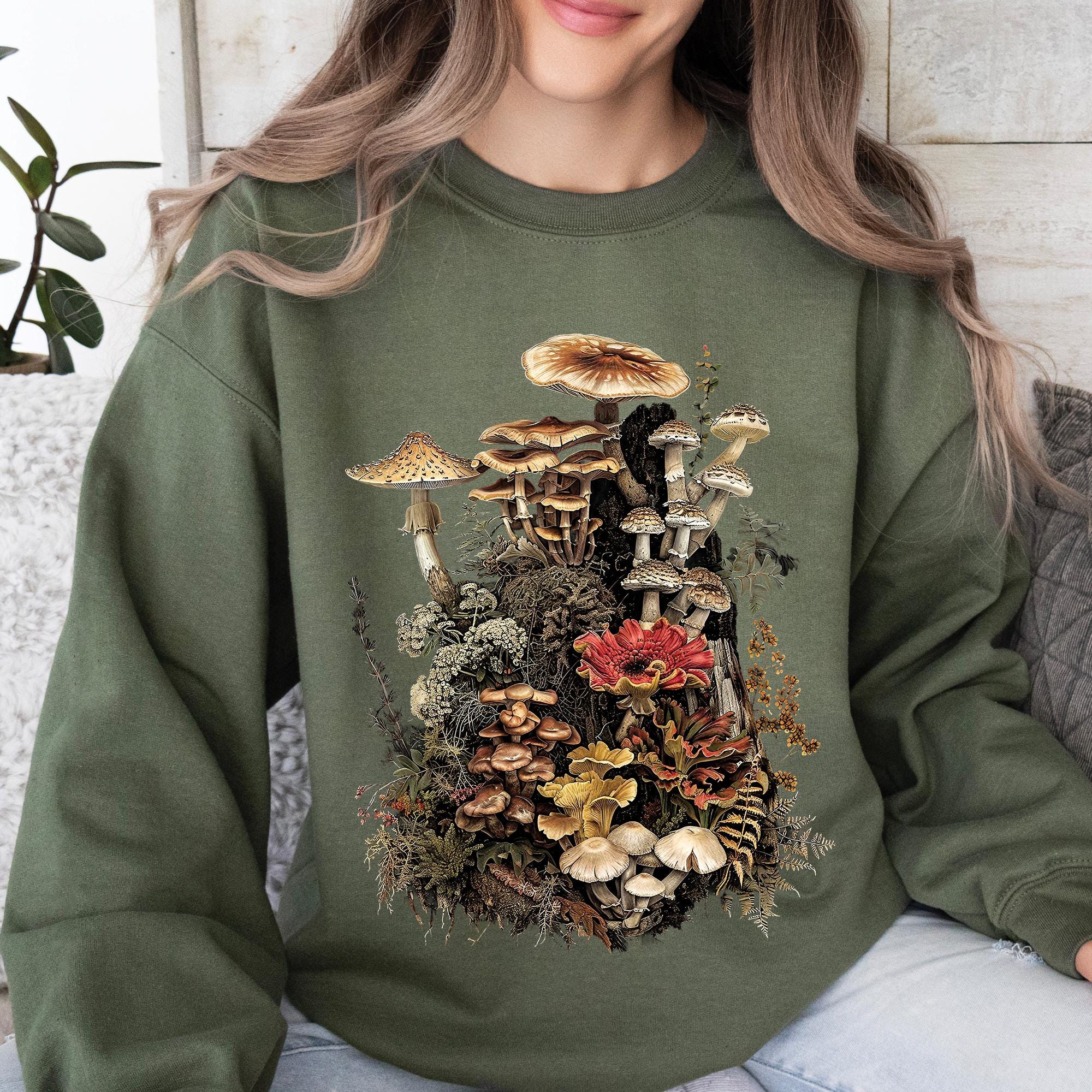 Mushroom Forestcore Goblincore Fungi Sweatshirt