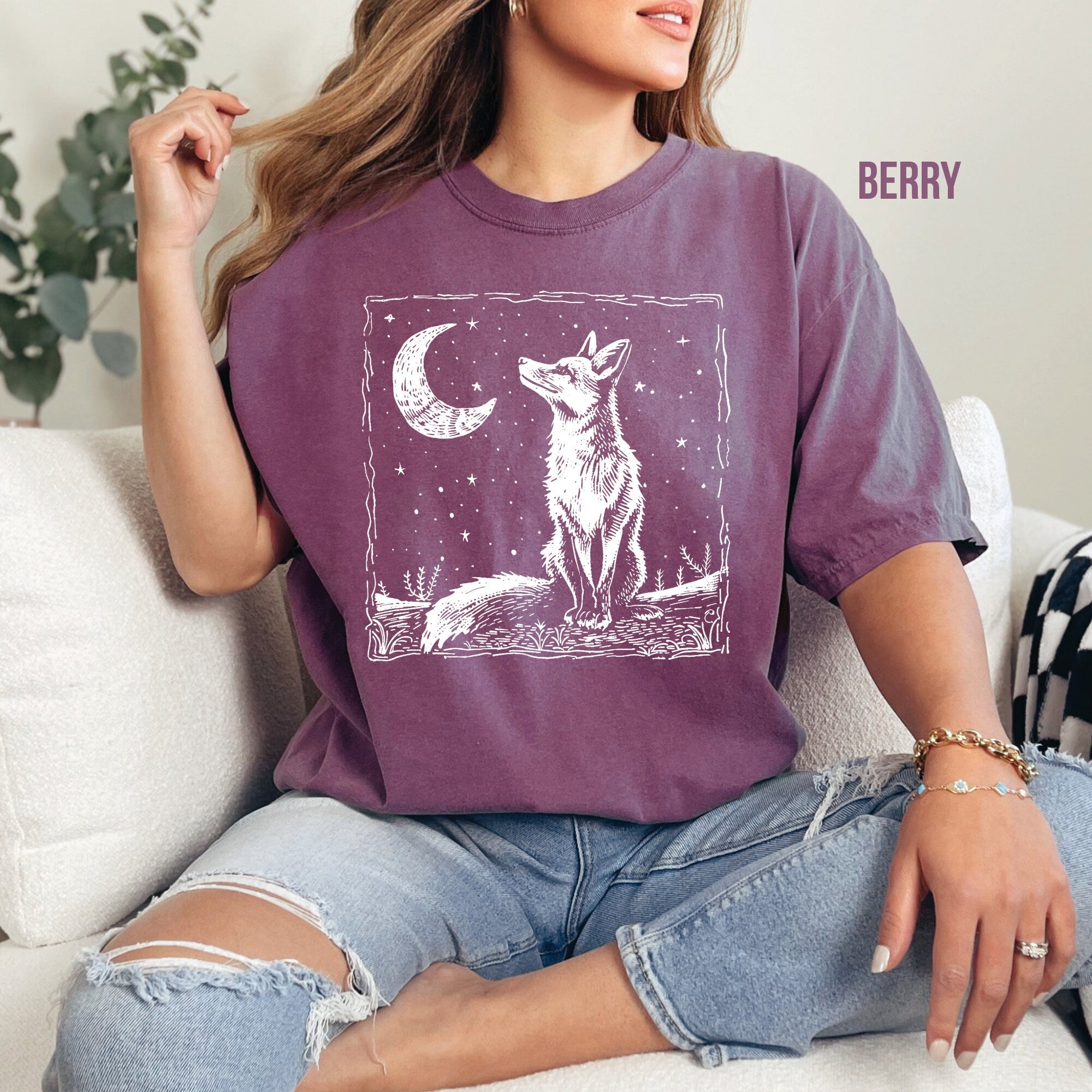 Vintage Fox & Moon T-Shirt