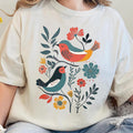 Scandinavian Folk Art Birds T-Shirt