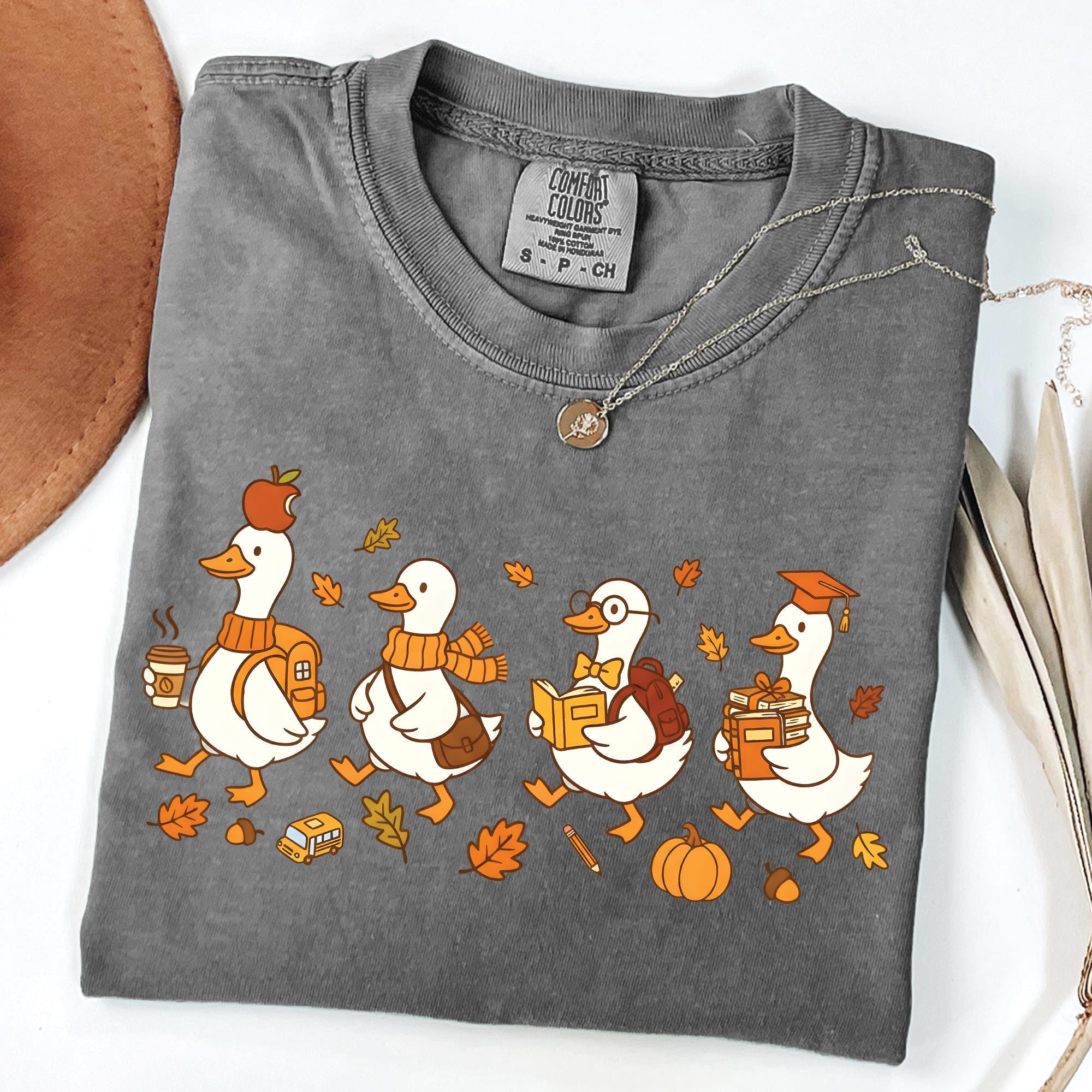 Fall Goose Teacher T-Shirt
