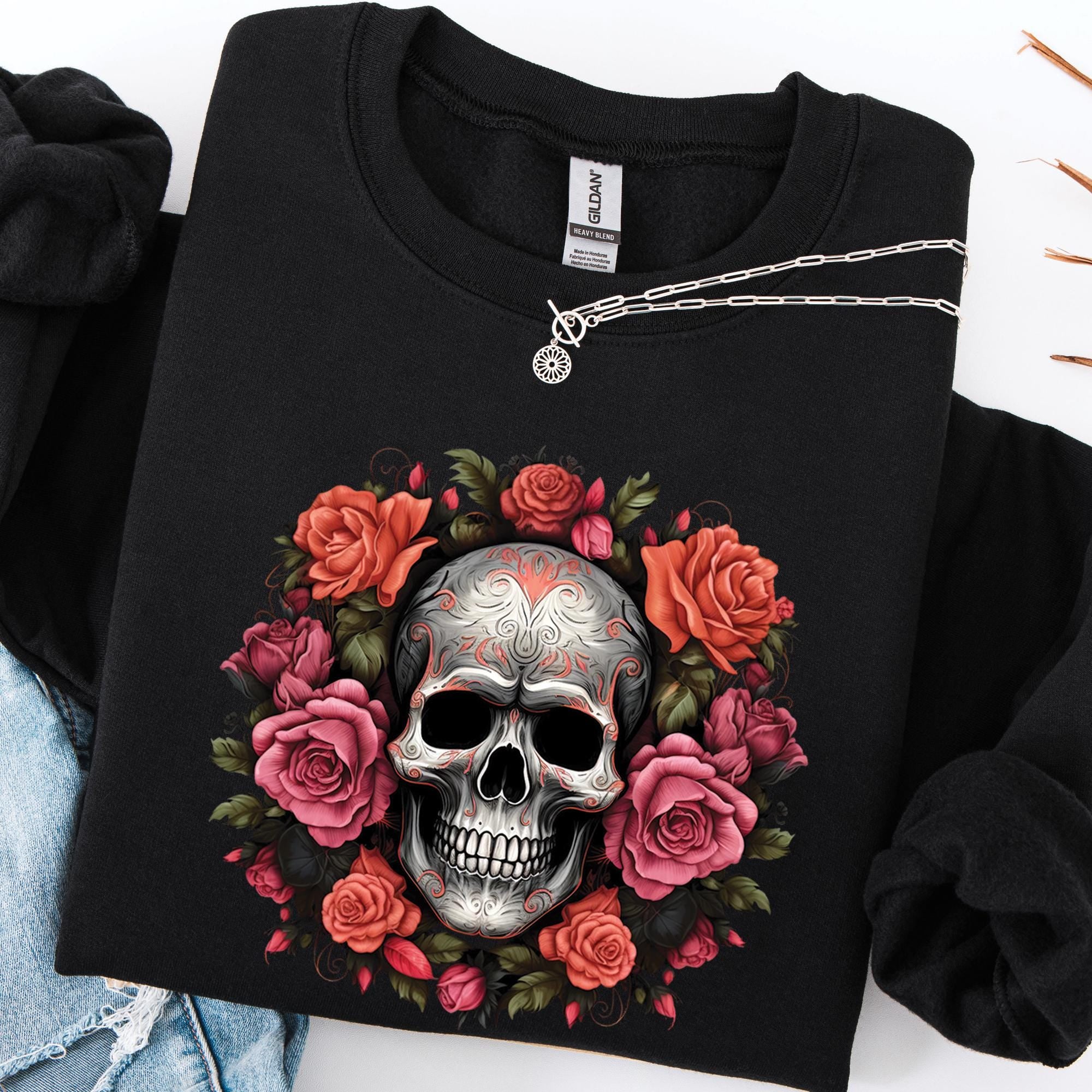 Skull and Roses Sweatshirt