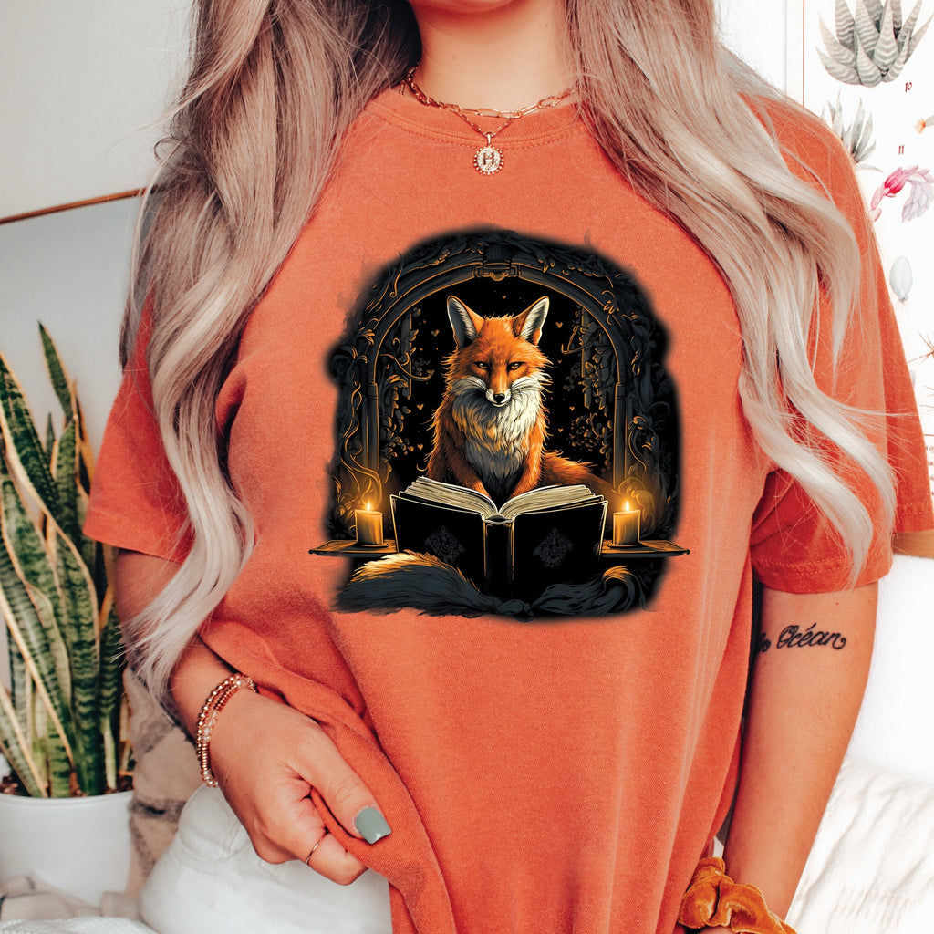 Fox Reading Book T-Shirt