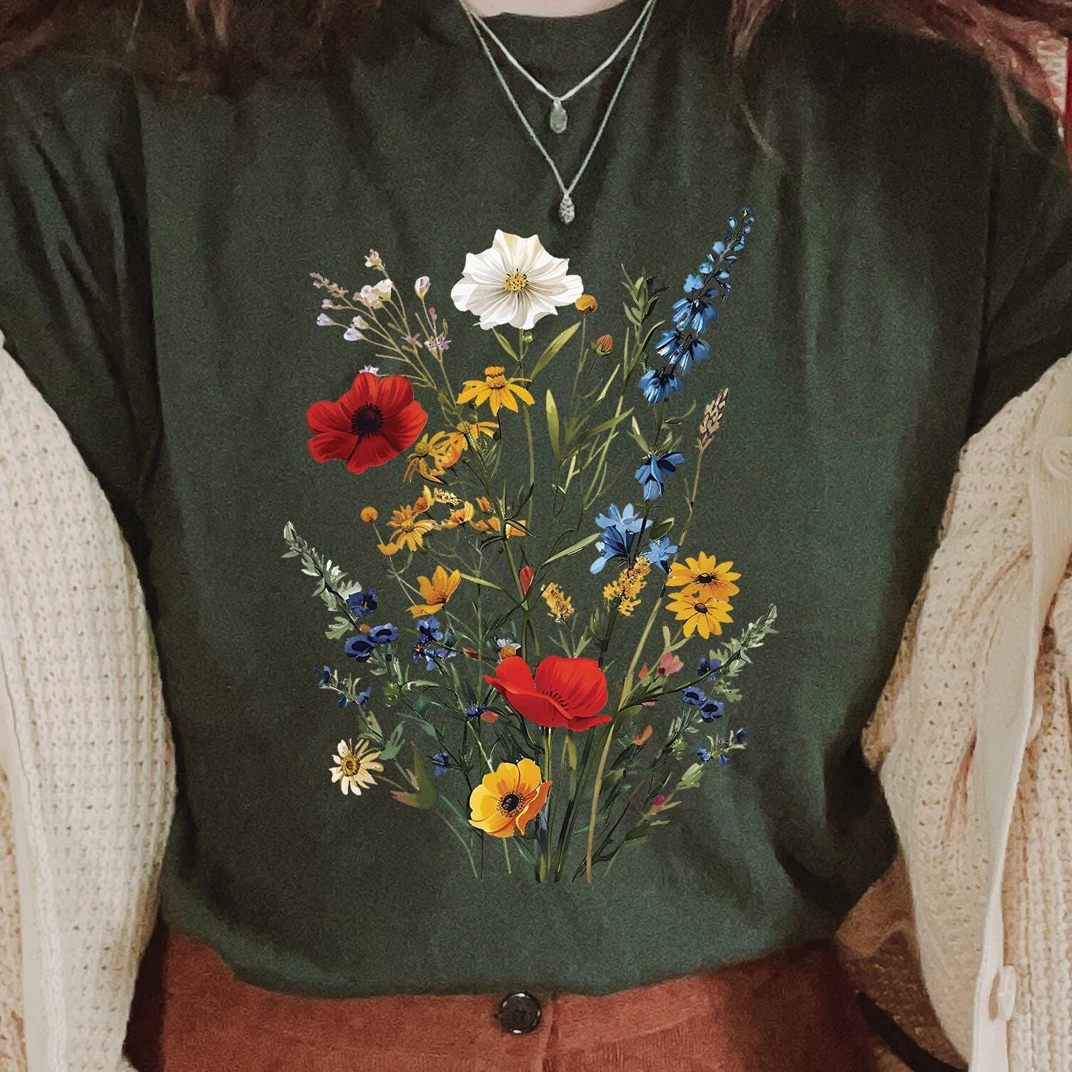 Wildflower Botanical Print Shirt