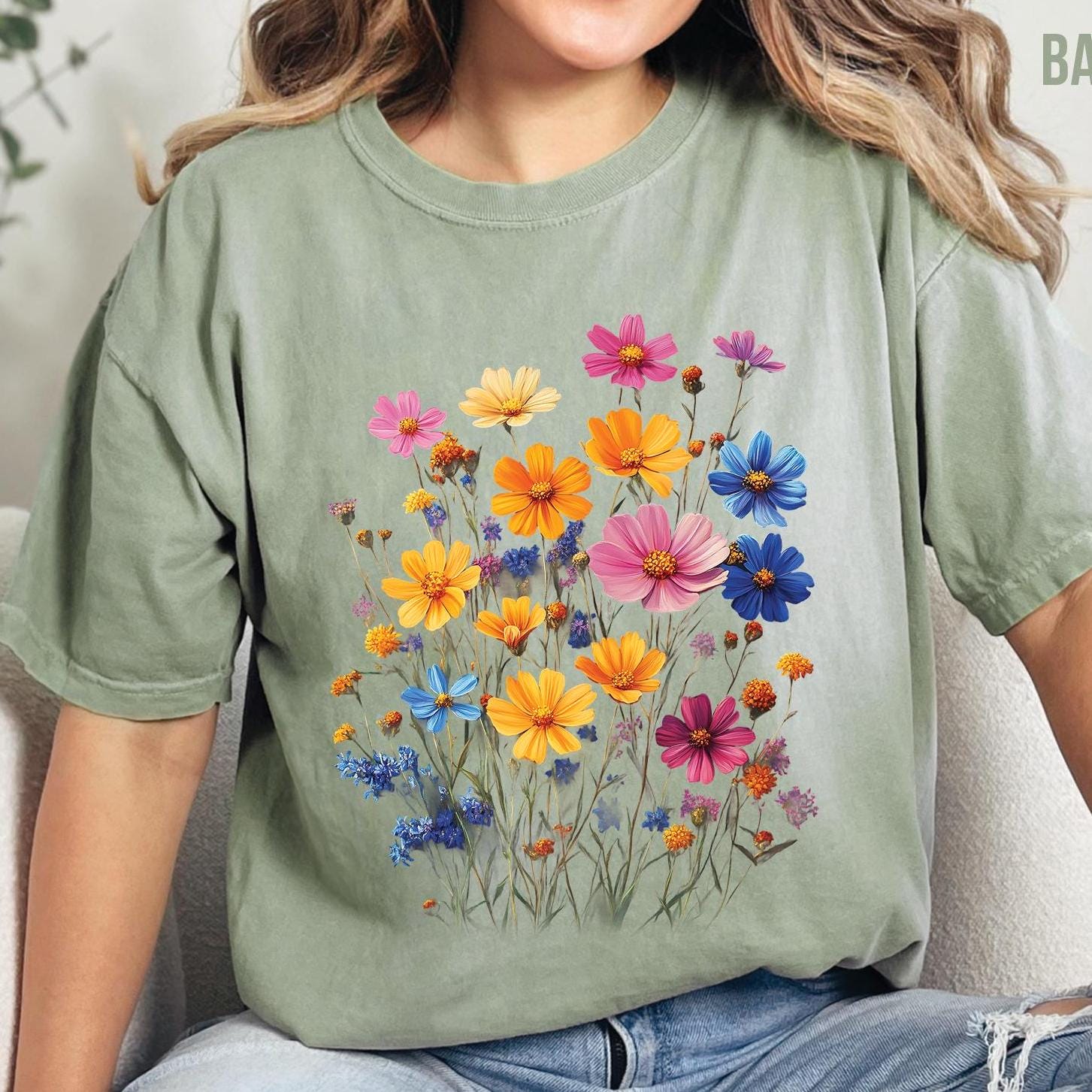 Vintage Boho Flowers T-Shirt