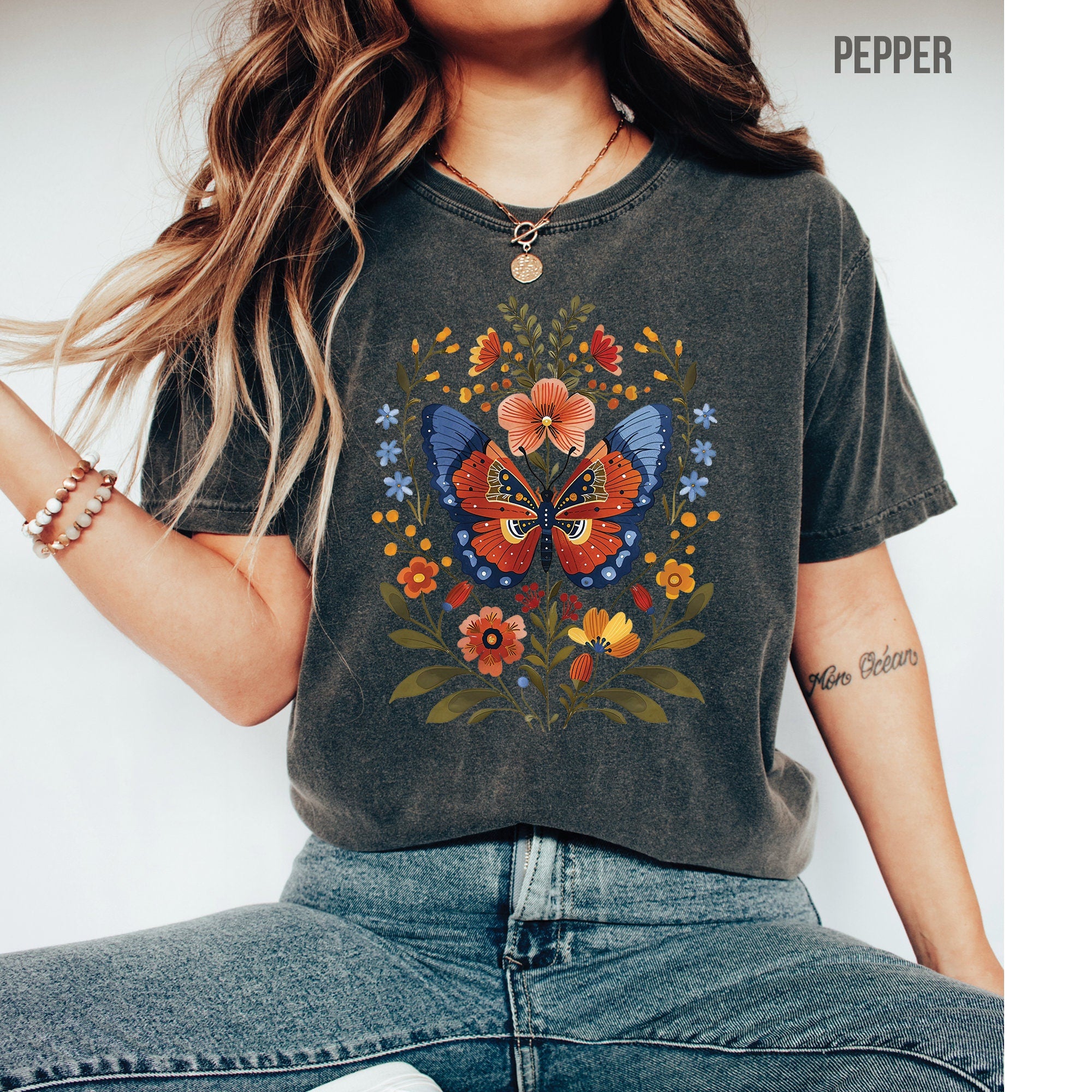 Floral Butterfly T-Shirt