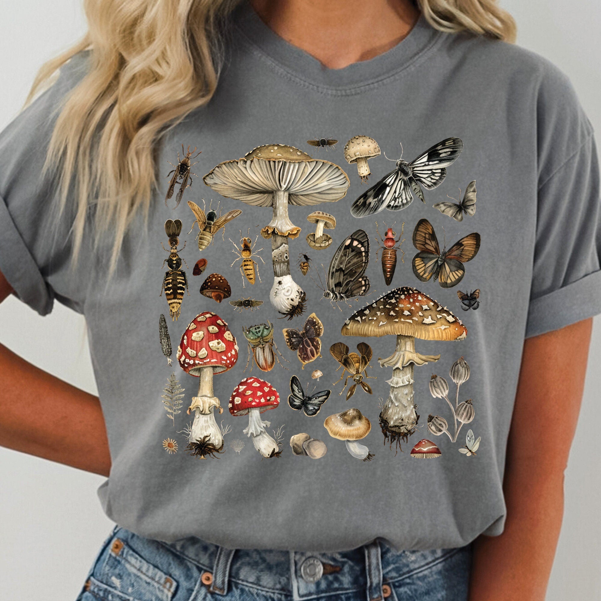 Vintage Mushroom Graphic T-Shirt