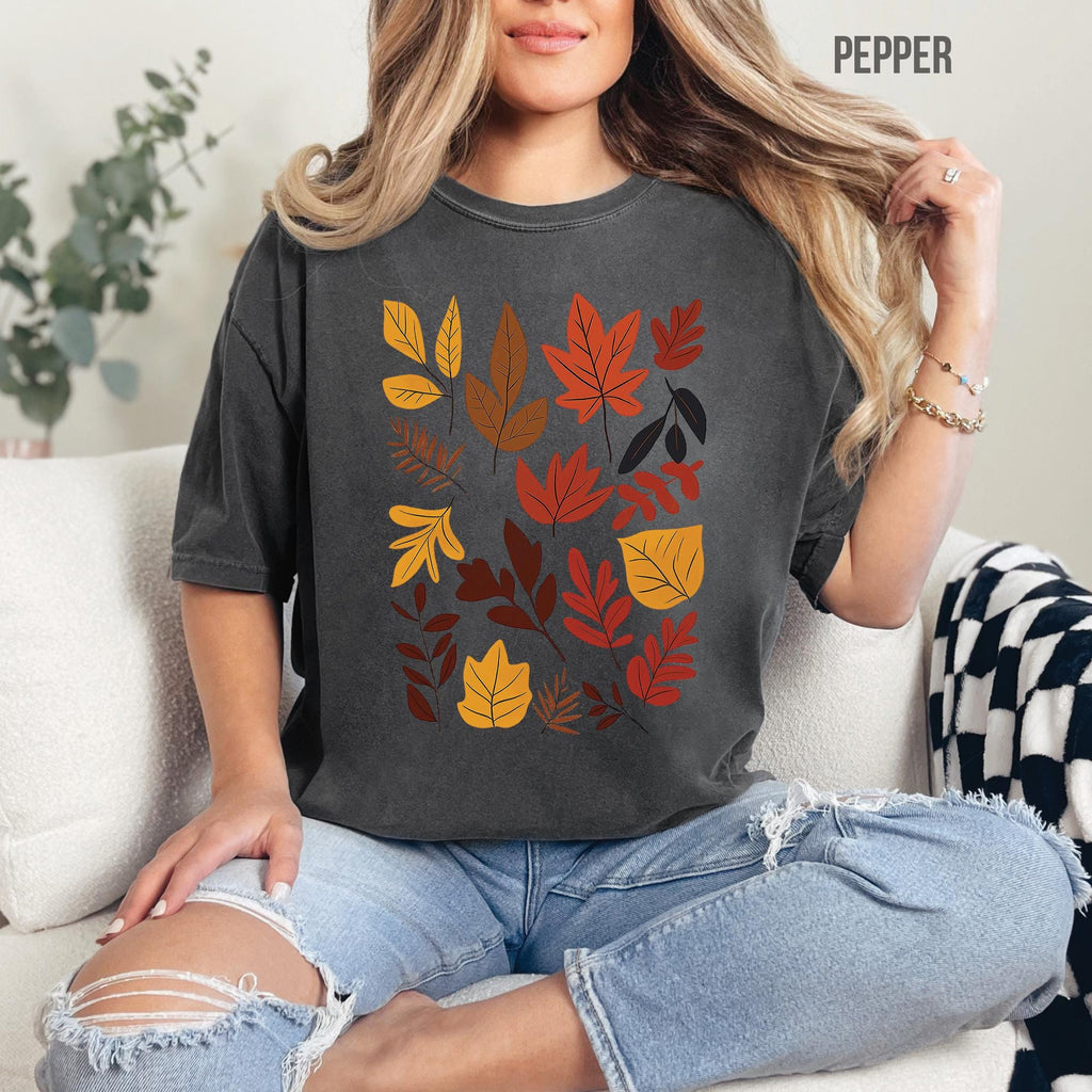 Fall Autumn Leaves Comfort Colors Shirt