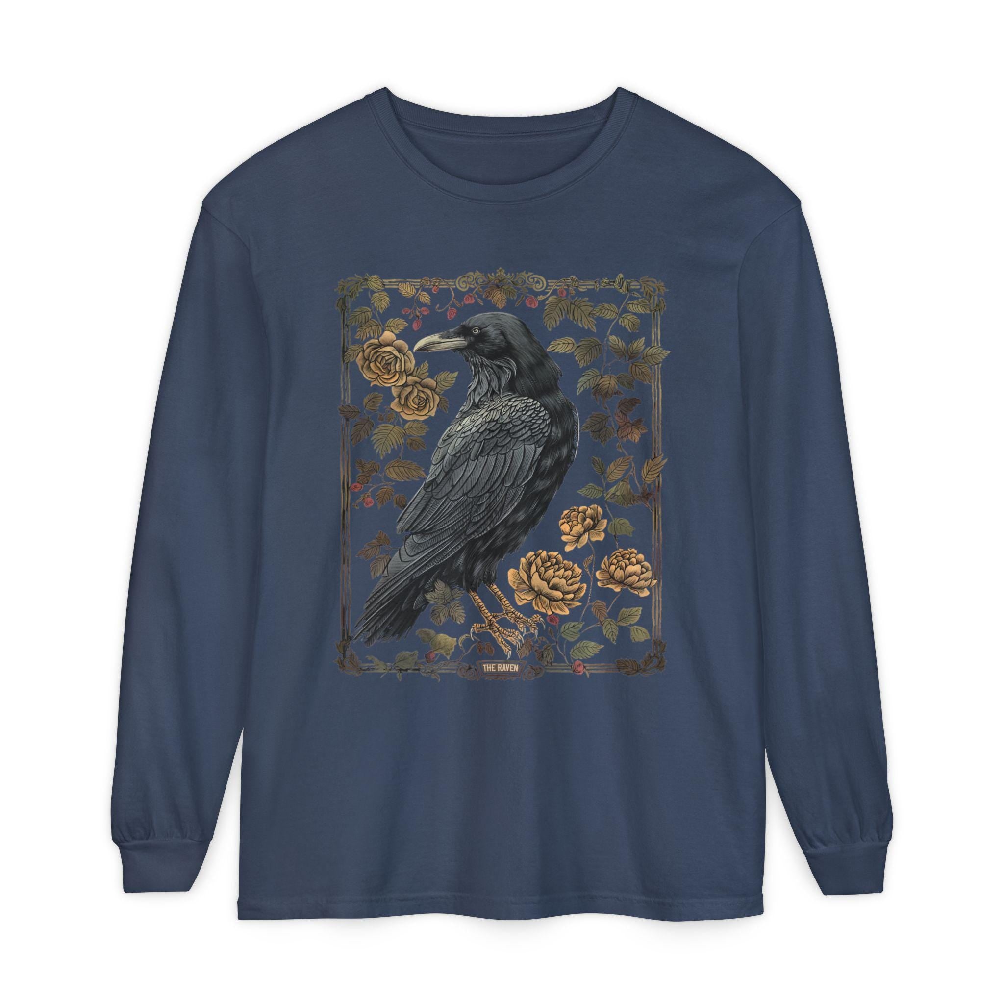 Vintage Raven Tarot Long Sleeve T-Shirt