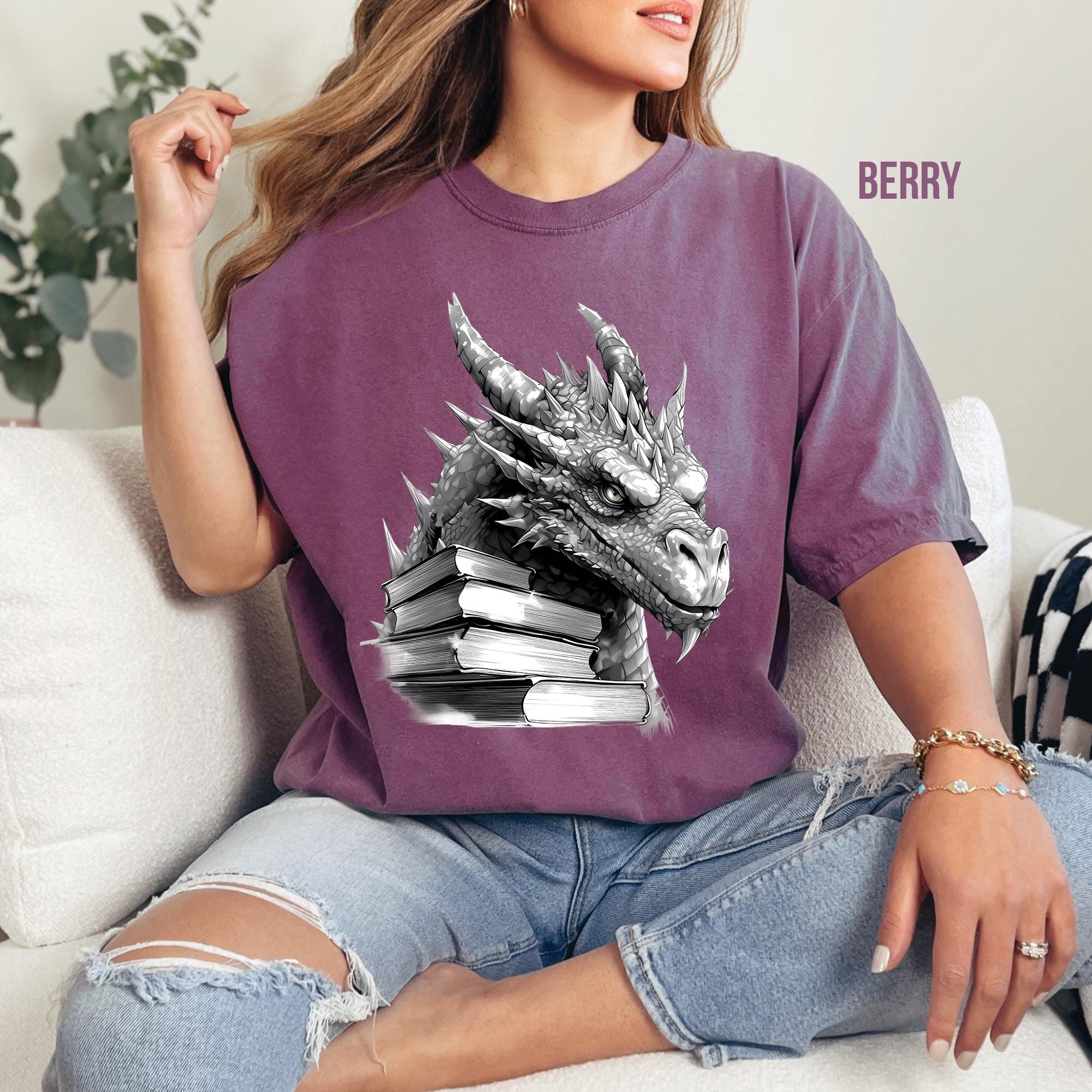 Book Dragon Comfort Colors T-Shirt