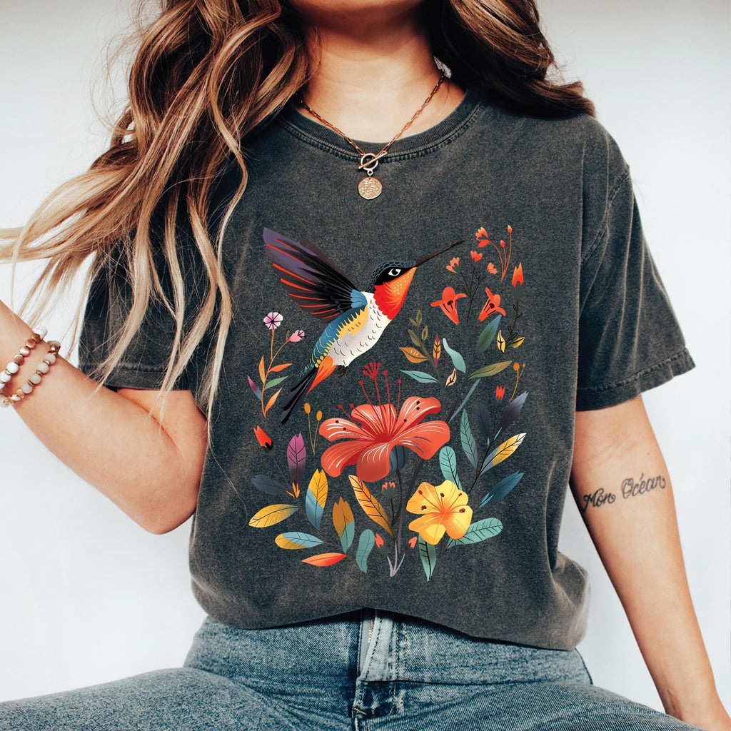Hummingbird Floral T-shirt