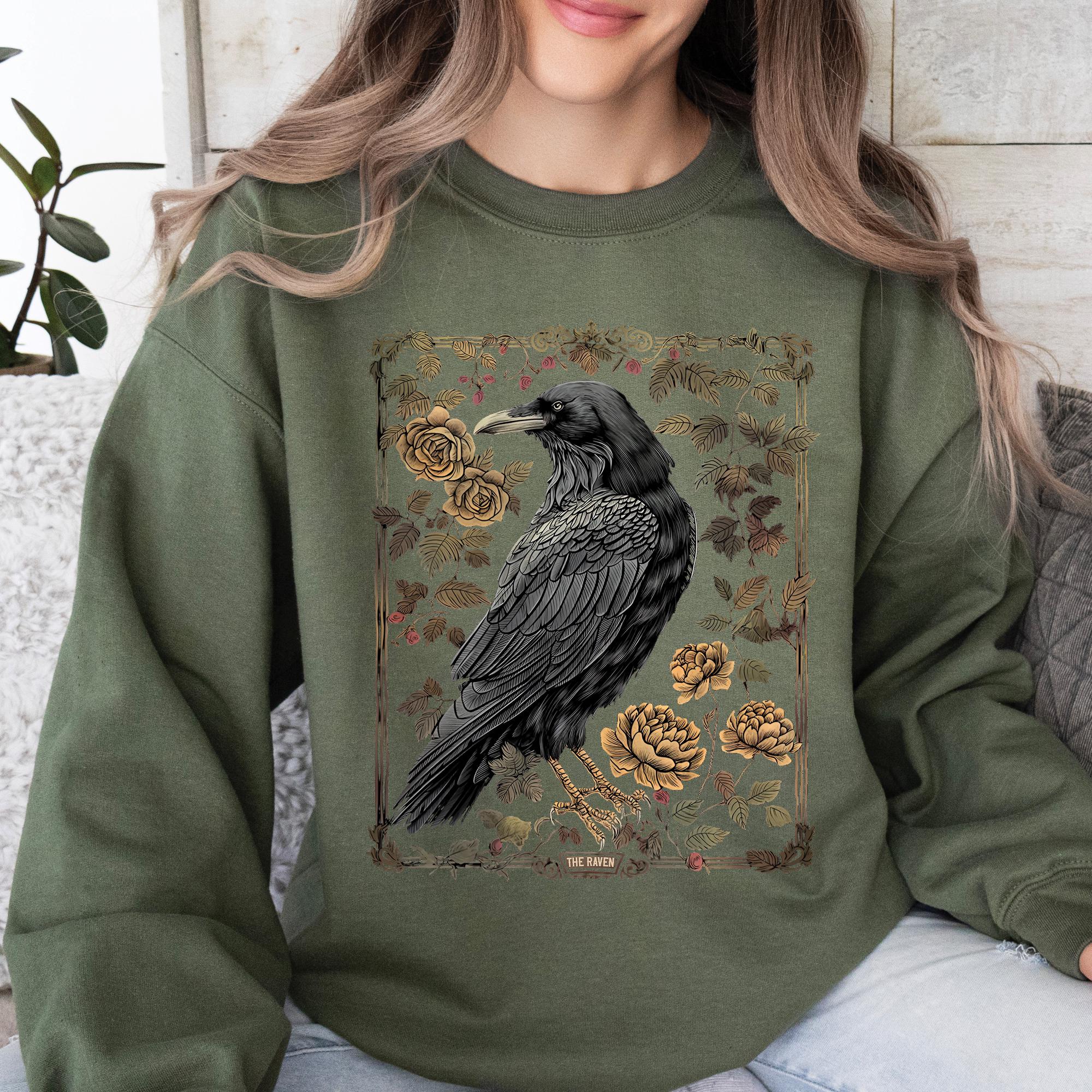 Vintage Gothic Raven Sweatshirt