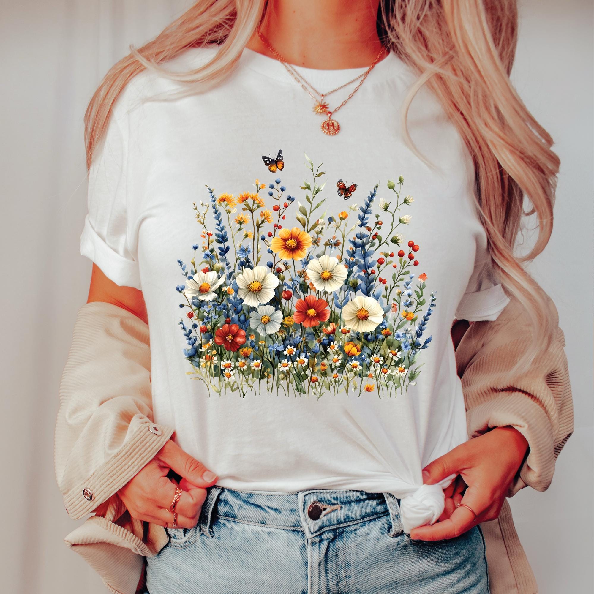 Wildflower Botanical Graphic T-Shirt