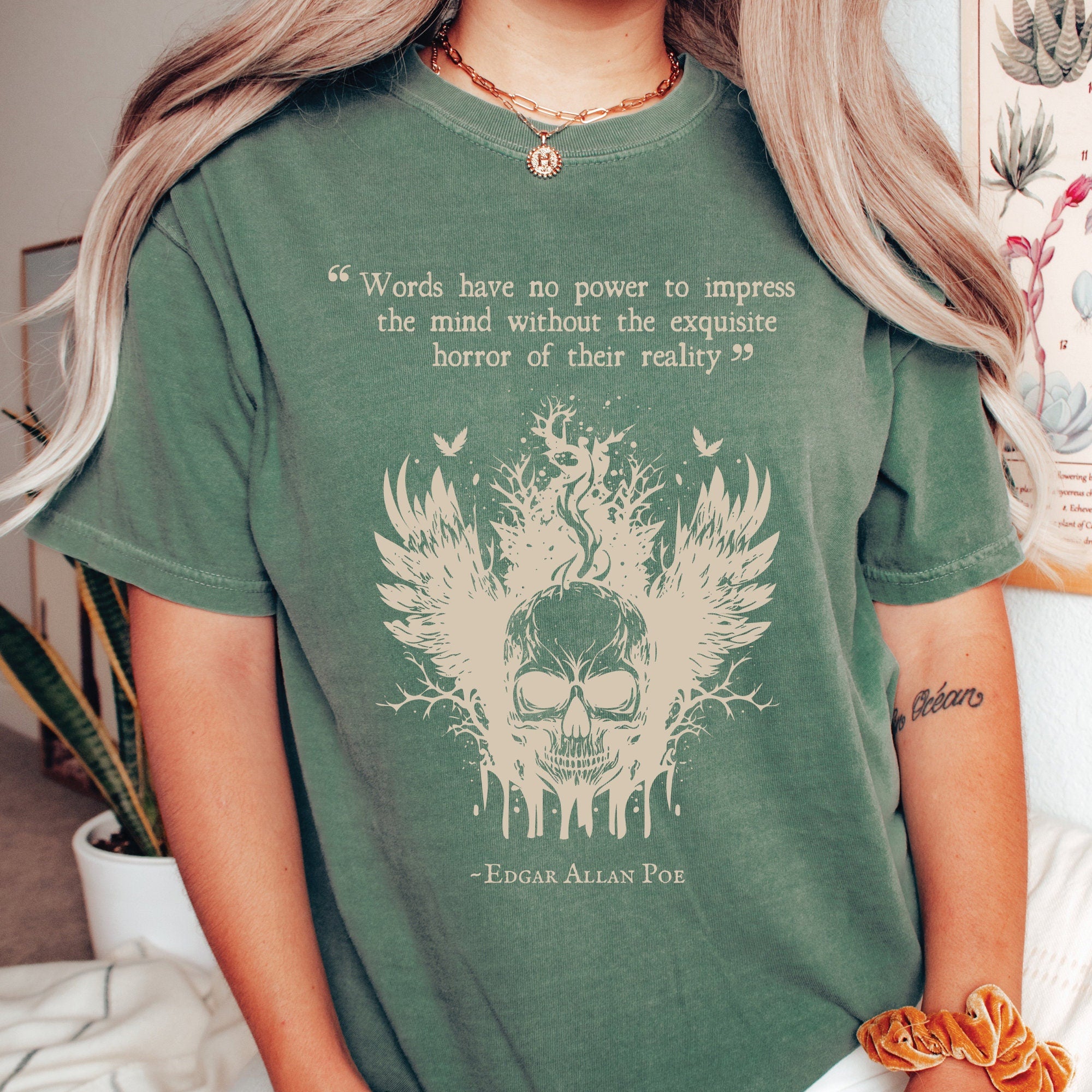 Edgar Allan Poe Skull T-Shirt