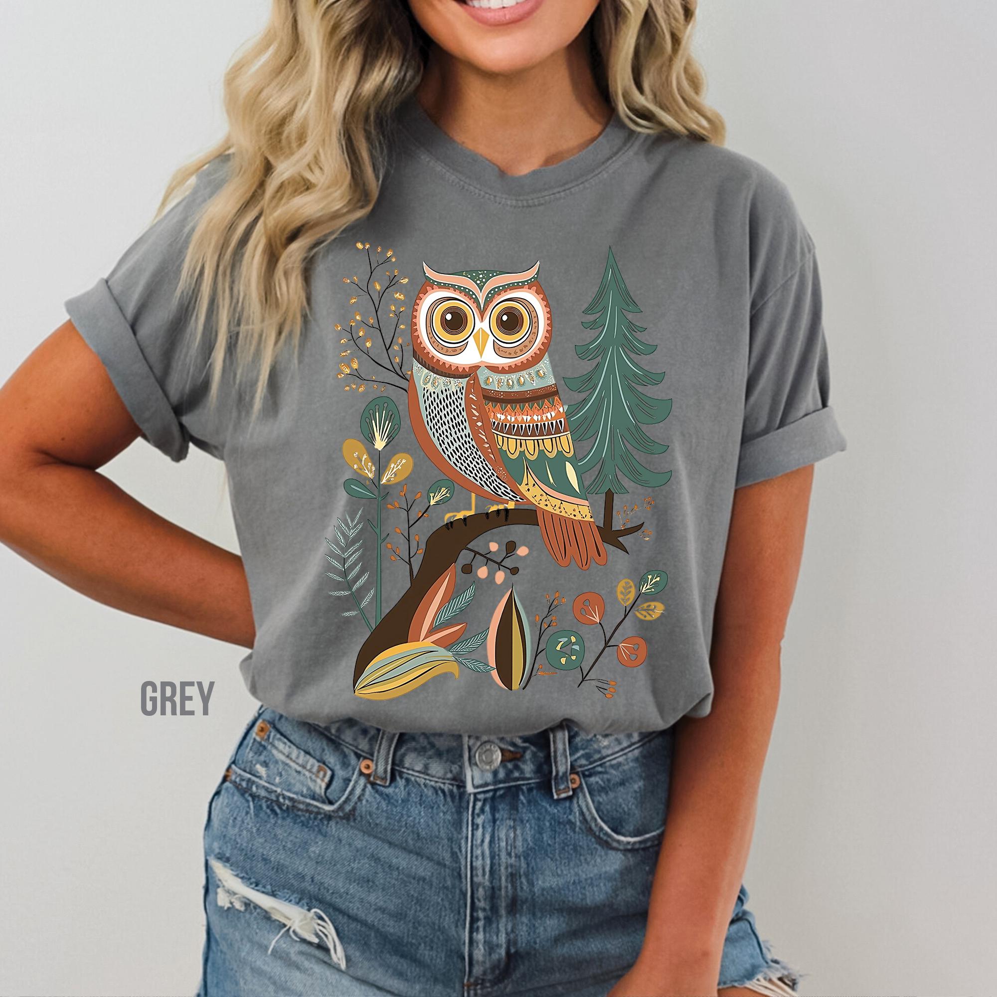 Owl Folk Art T-Shirt
