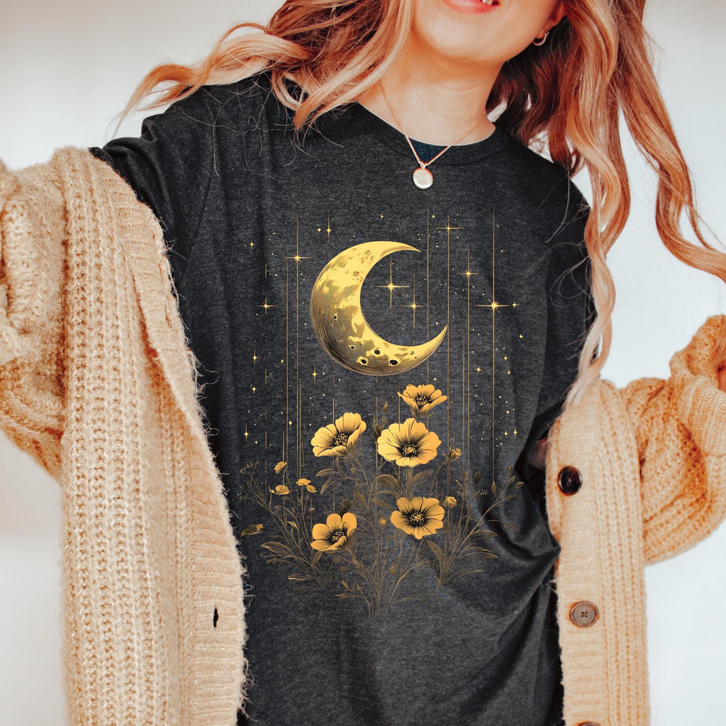 Boho Flowers and Moon Shirt