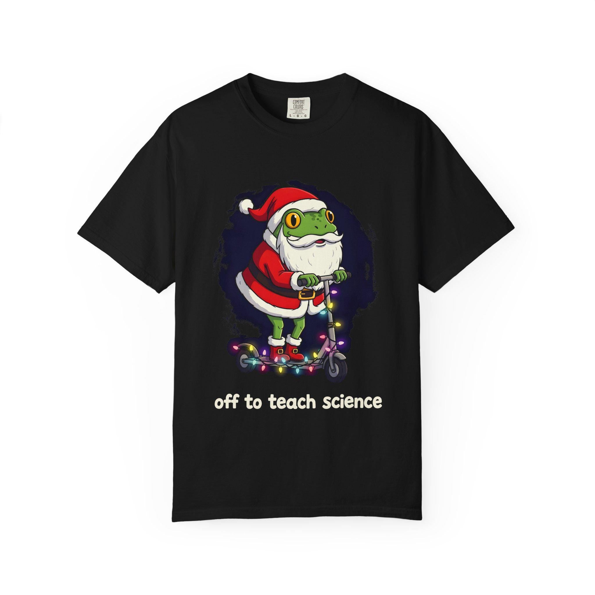 Funny Santa Frog Christmas Lights T-shirt