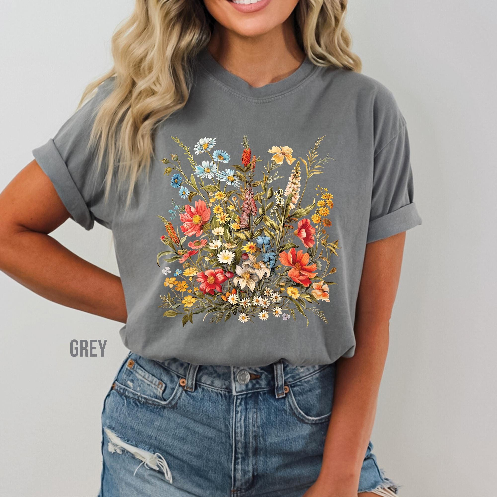 Boho Wildflowers Floral T-Shirt