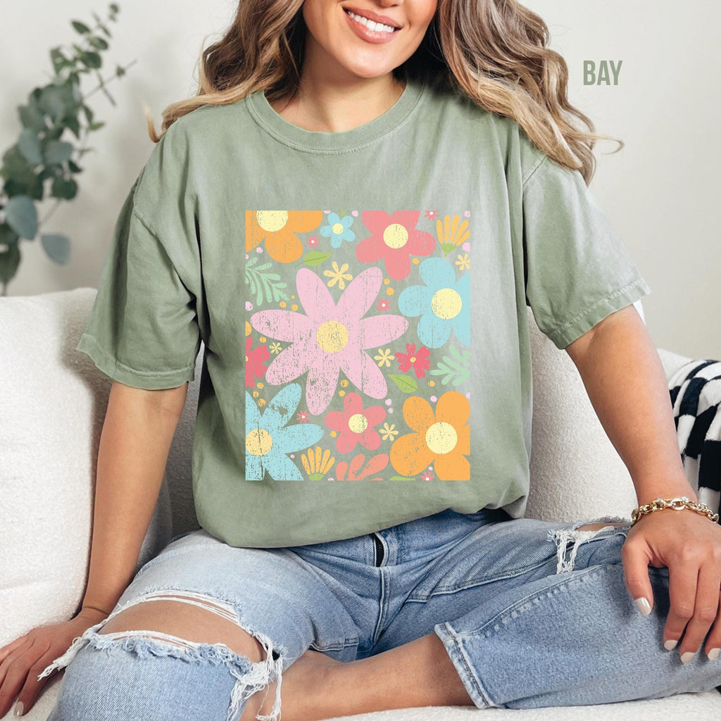 Boho Wildflowers Graphic T-Shirt