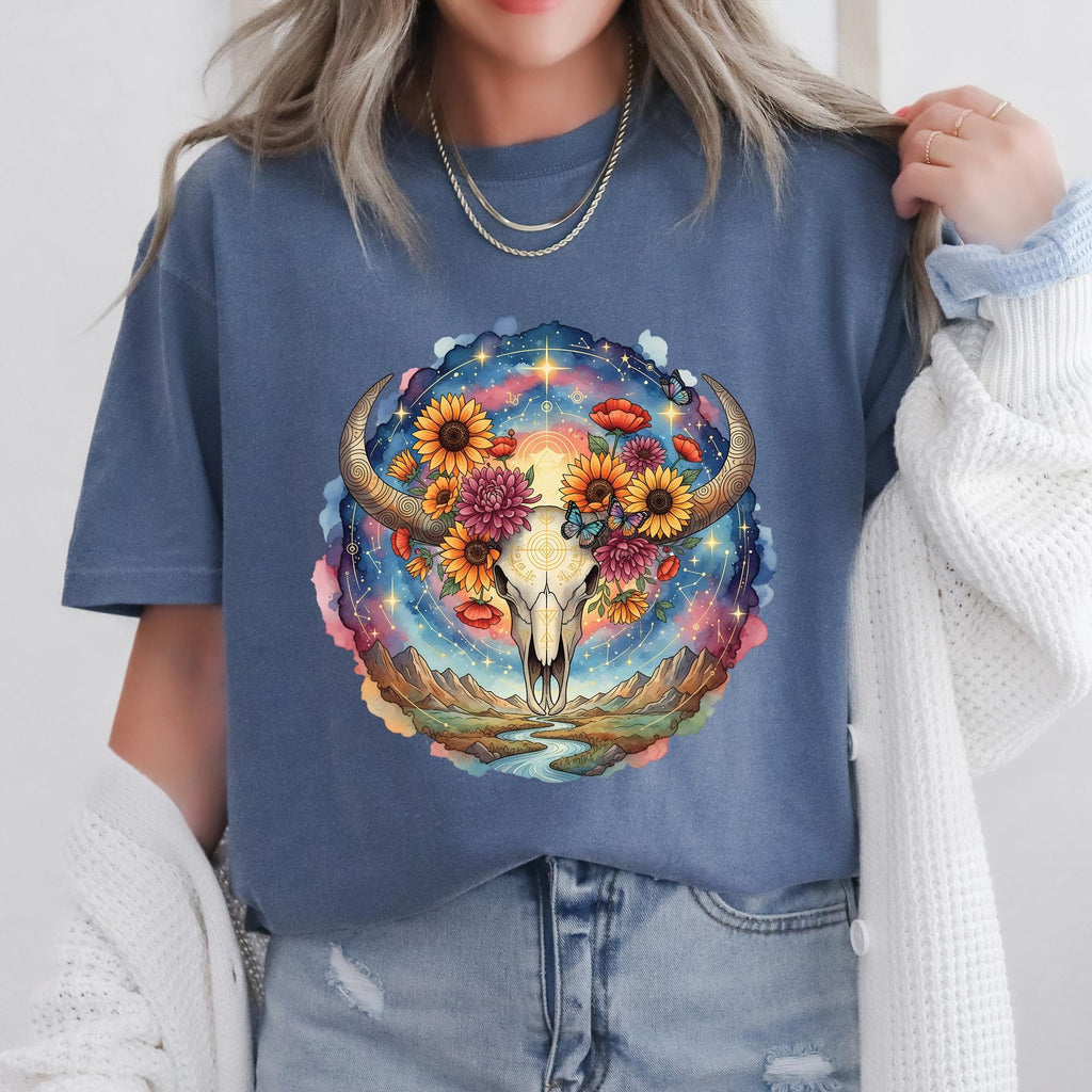 Boho Cow Skull T-shirt