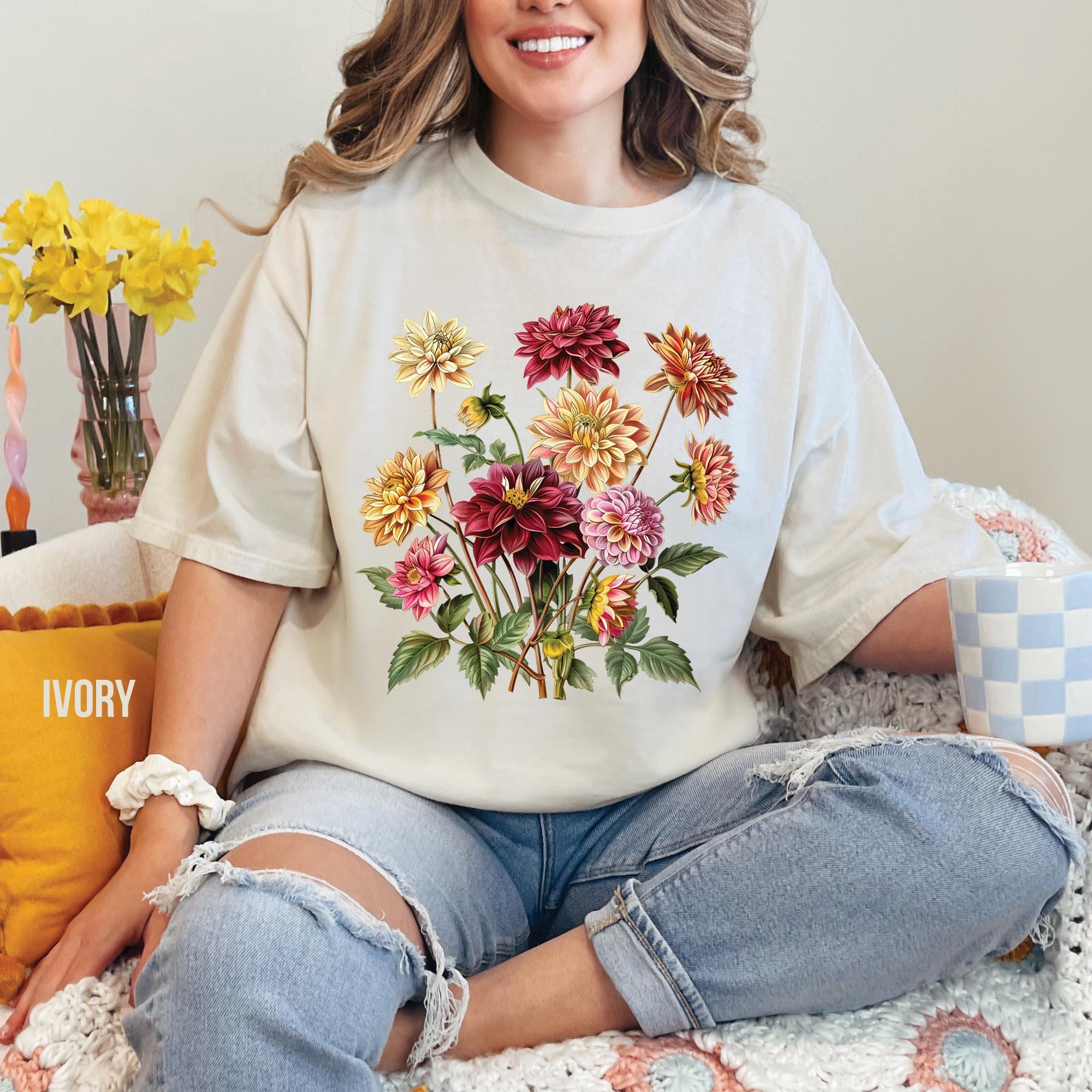 Dahlia Flowers T-Shirt