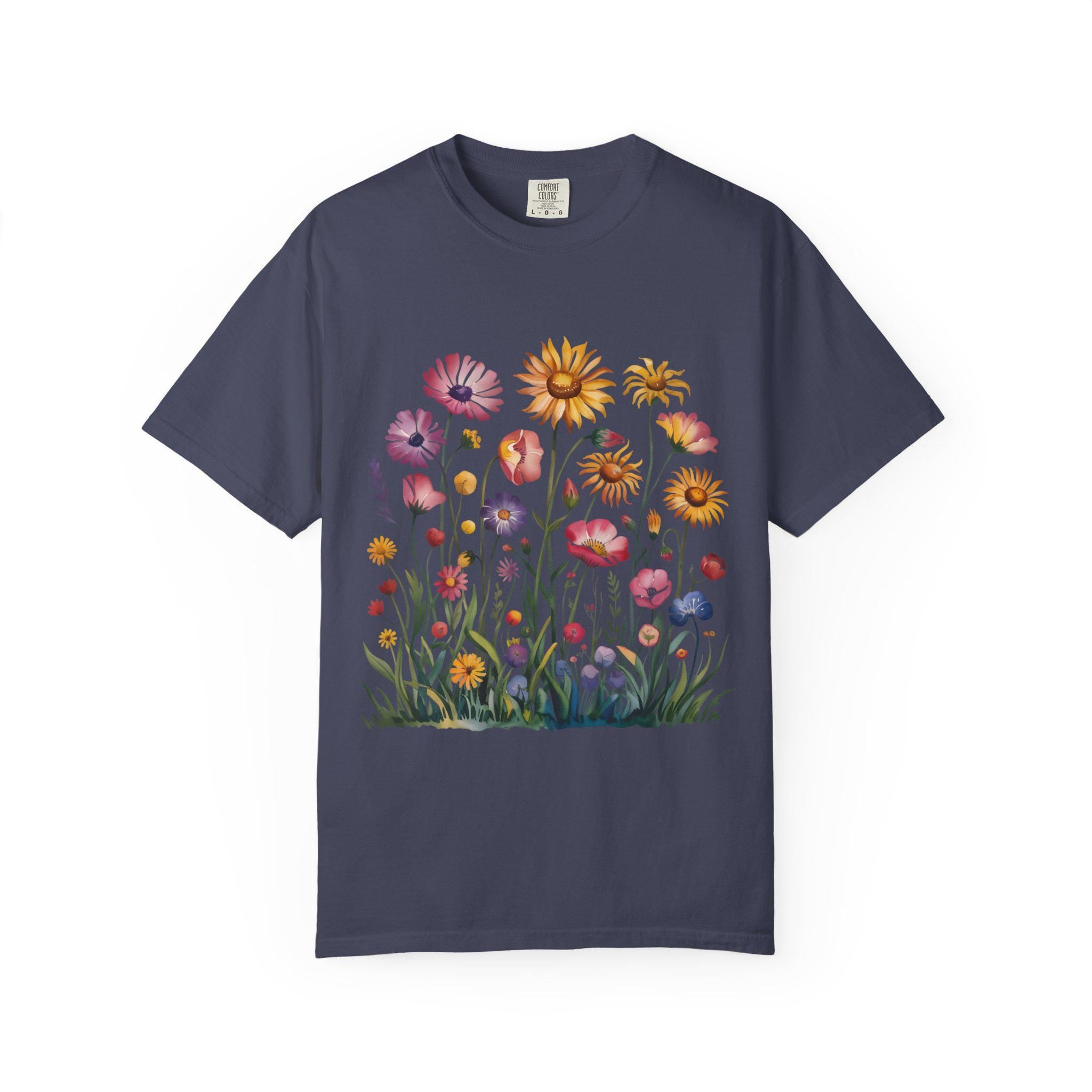 Boho Wildflowers Summer Floral Graphic T-shirt