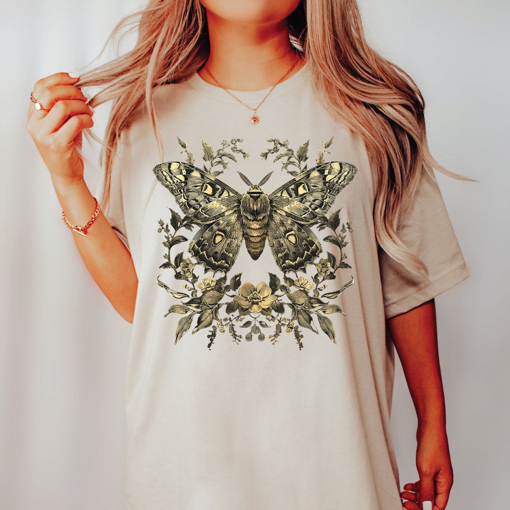 Vintage Floral Moth T-Shirt